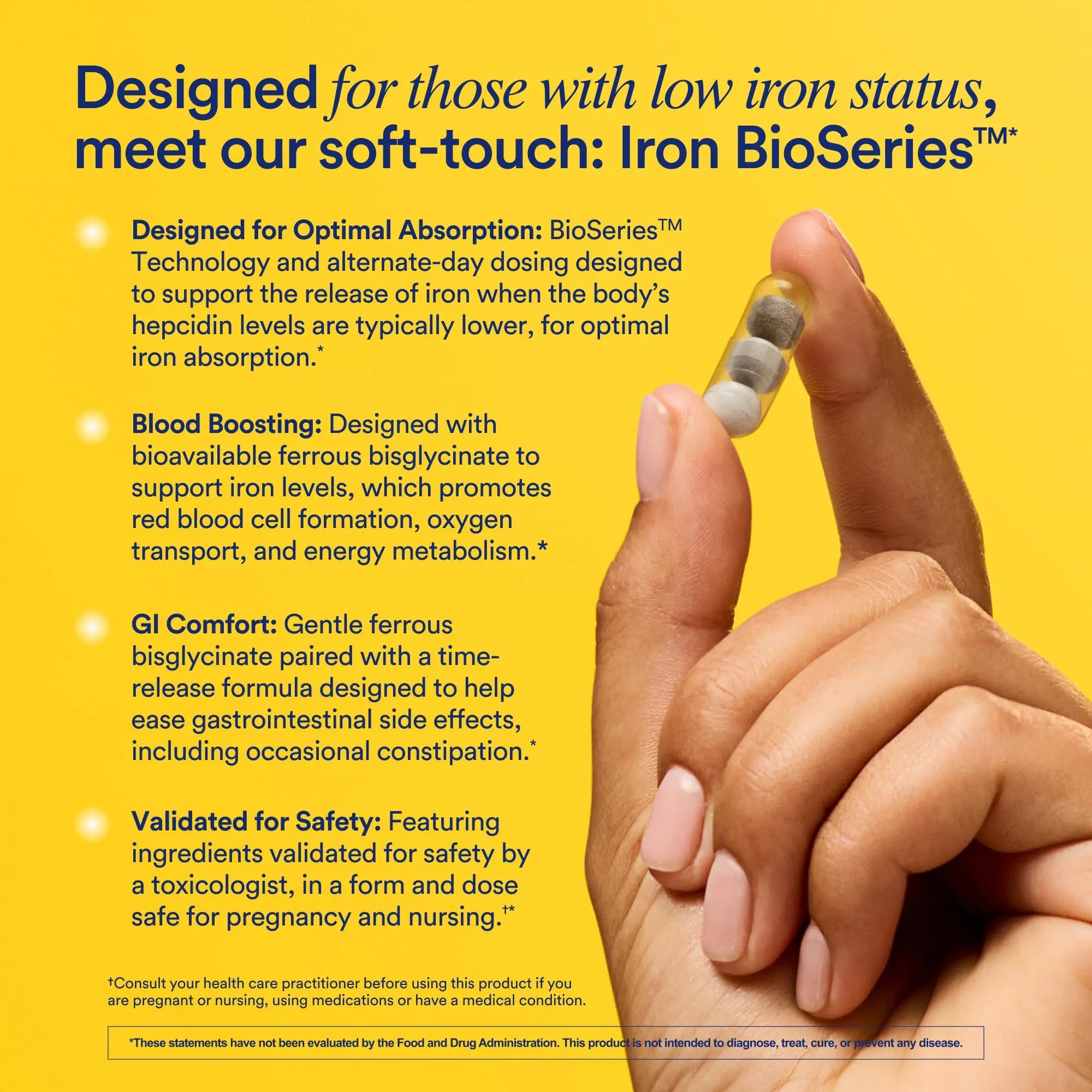 Ritual Iron Supplement to Support Low Iron Levels 60 mg | 48-hour Dosing Routine with BioSeries™ Technology plus Vitamin A and C. Designed for Optimal Absorption and Minimal GI Discomfort* 15 Servings Ritual Au supplements