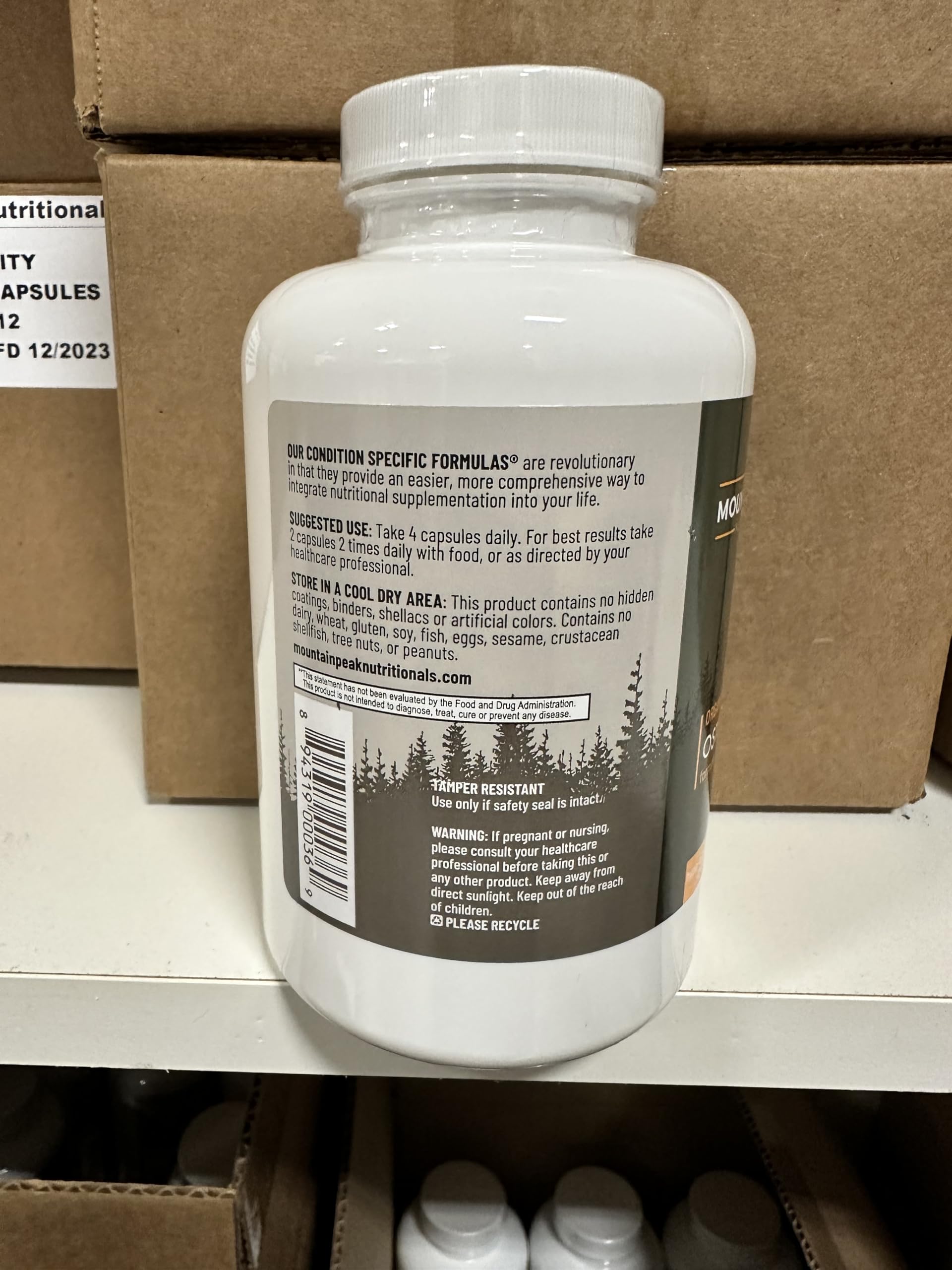 Mountain Peak Nutritionals Osteo Supplement - Organ & Strong Bone Support, Promotes Bone Health - With Vitamins D3, K2, Calcium, and Magnesium - Bone Building & Strengthening (240 Vegetarian Capsules) Mountain Peak Nutritionals Au supplements