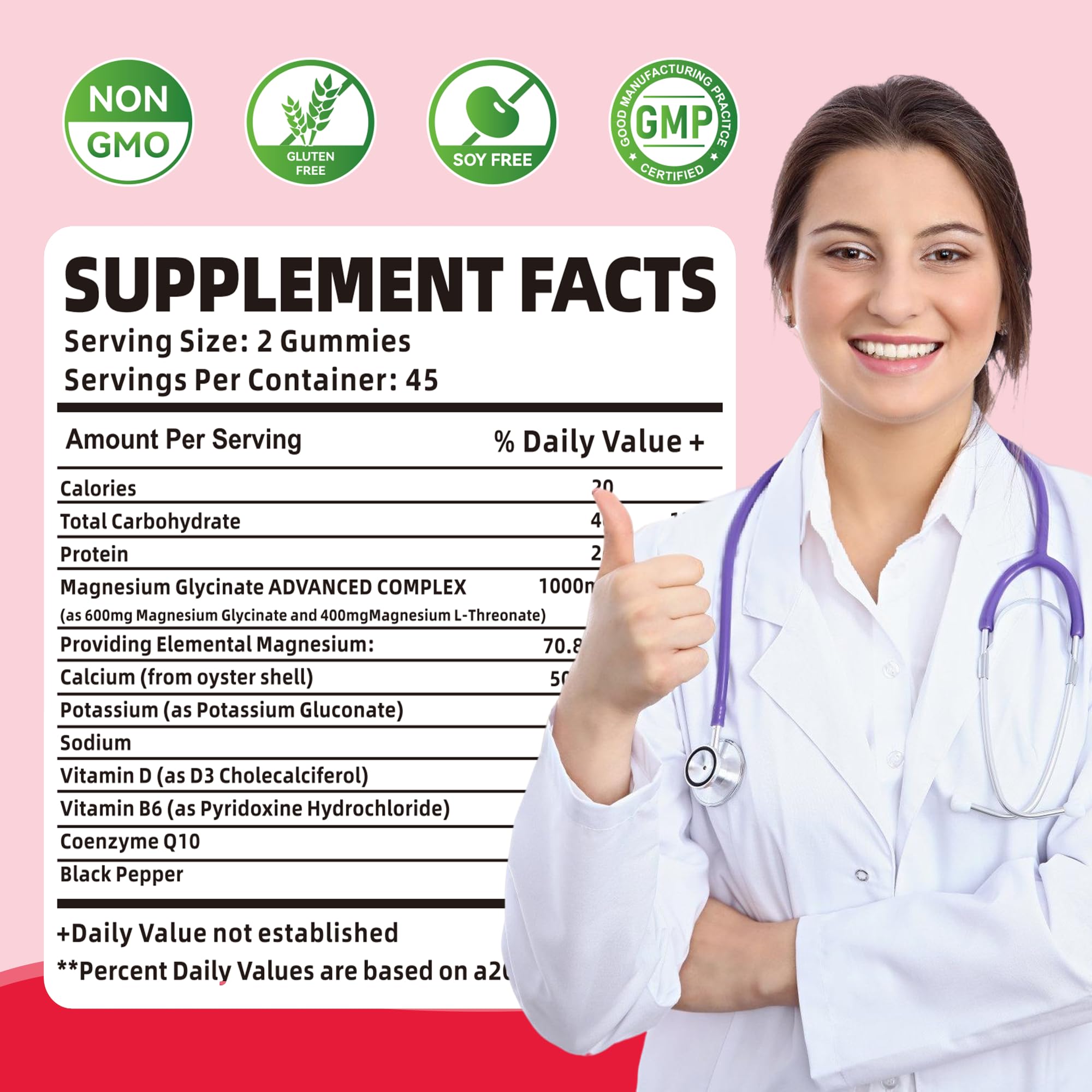 90 CT Magnesium Glycinate Gummies 1000mg - Sugar Free Magnesium Potassium Supplement with Vitamin D, B6, CoQ10 for Calm Mood & Sleep Support - 90 Raspberry Gummies novomins Au supplements
