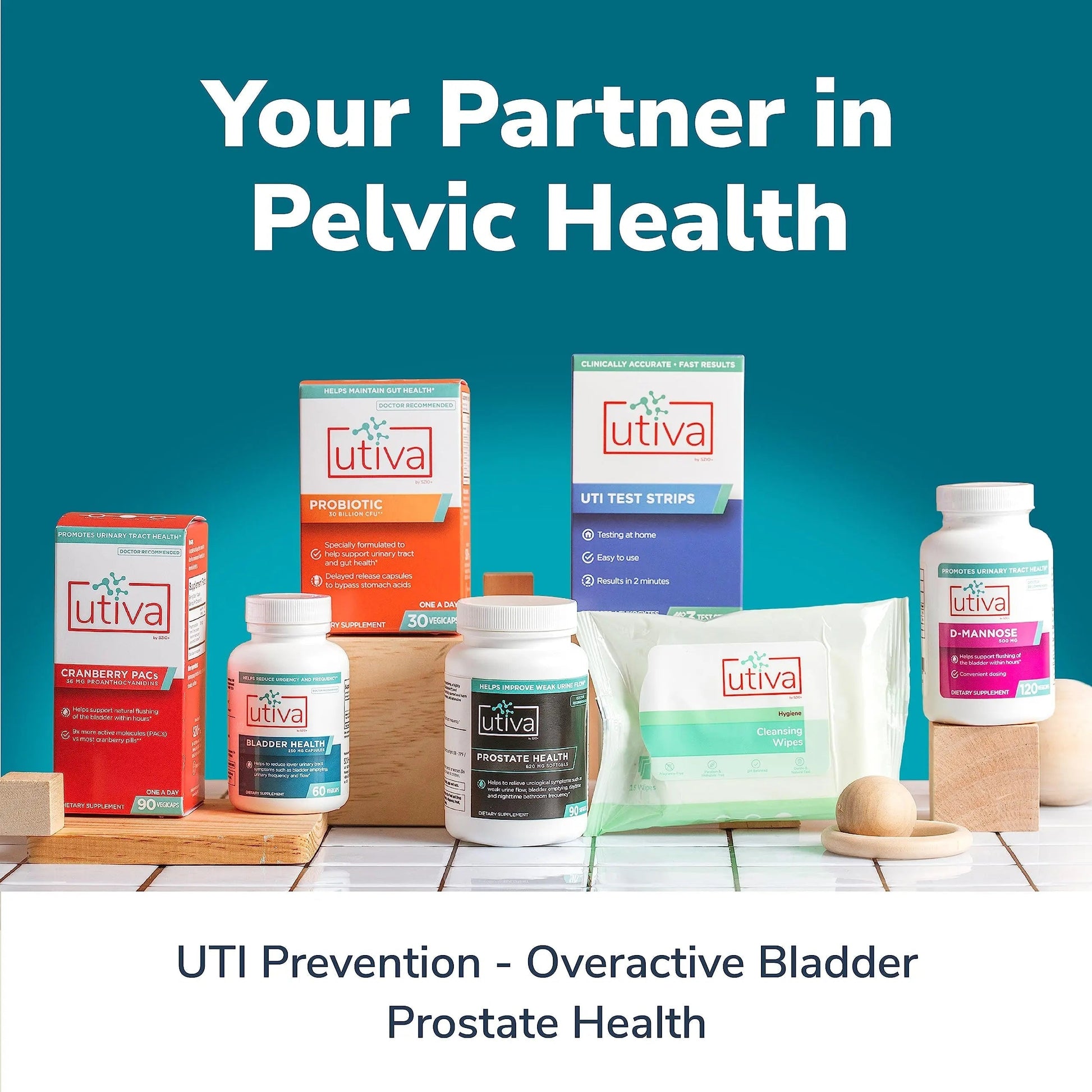 Szio+ Utiva Bladder Health - Control Supplement for Overactive Bladder and Lower Urinary Tract Health - Clinically Proven to Reduce Frequency and Urgency - 60 Capsules Szio+ Au supplements