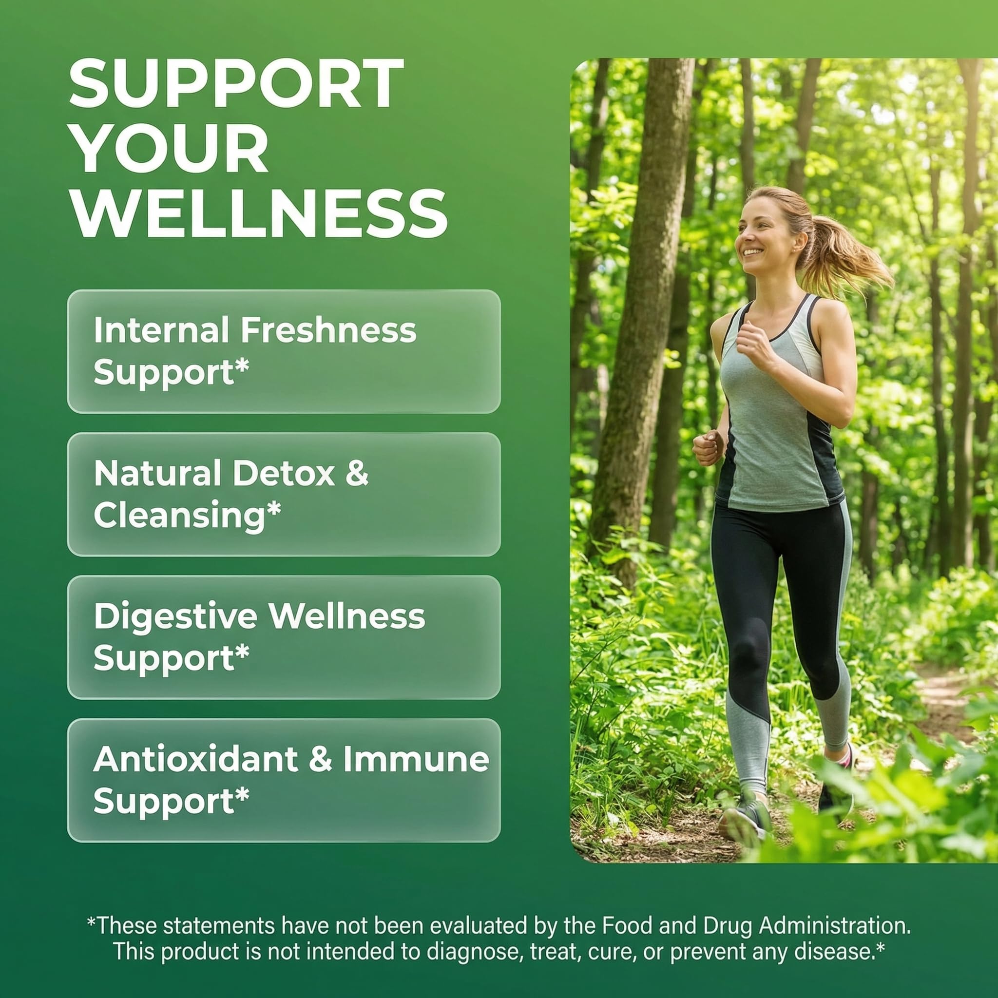 Clean Nutra Chlorophyll Capsules Supplement Internal Deodorant Peppermint, Sea Moss, Parsley, Chlorella, Spirulina, Slippery Elm, Ashwagandha, PhytoFresh Greens Detox Pills Clean Nutraceuticals Au supplements