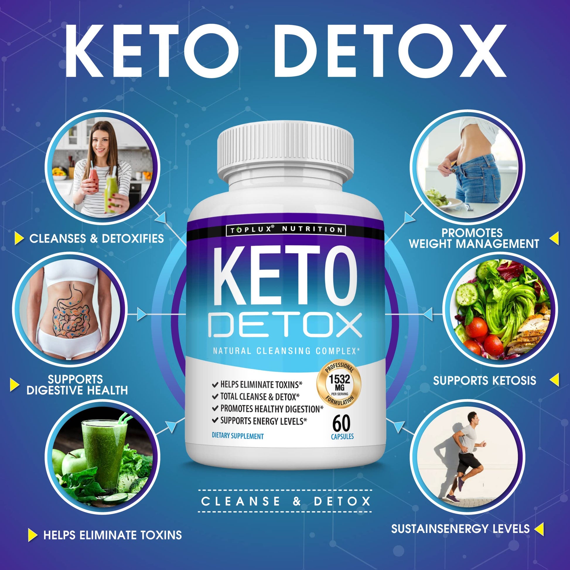 Toplux Keto Detox Pills Advanced Cleansing Extract – 1532 Mg Natural Acai Colon Toplux Au supplements