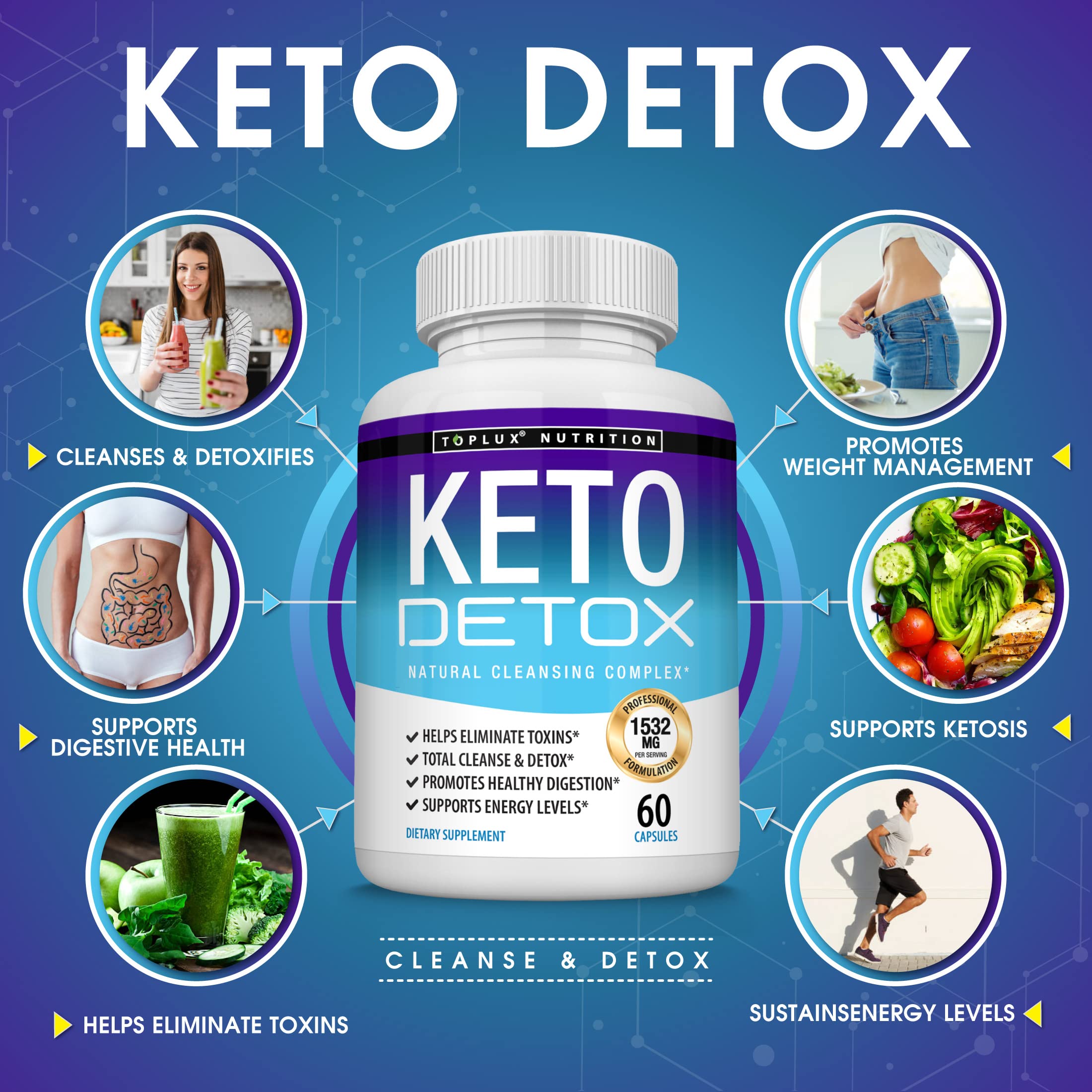 Toplux Keto Detox Pills Advanced Cleansing Extract – 1532 Mg Natural Acai Colon Toplux Au supplements