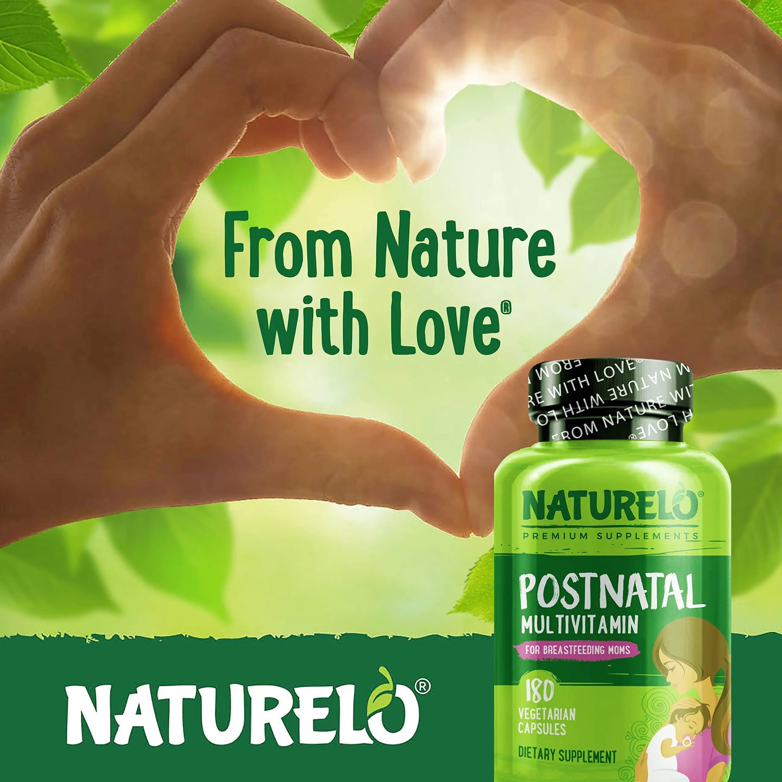 NATURELO Postnatal Multivitamin - Supplement for Breastfeeding Women - Plant-Based Vitamin D, Folate, Gentle Iron NATURELO Au supplements