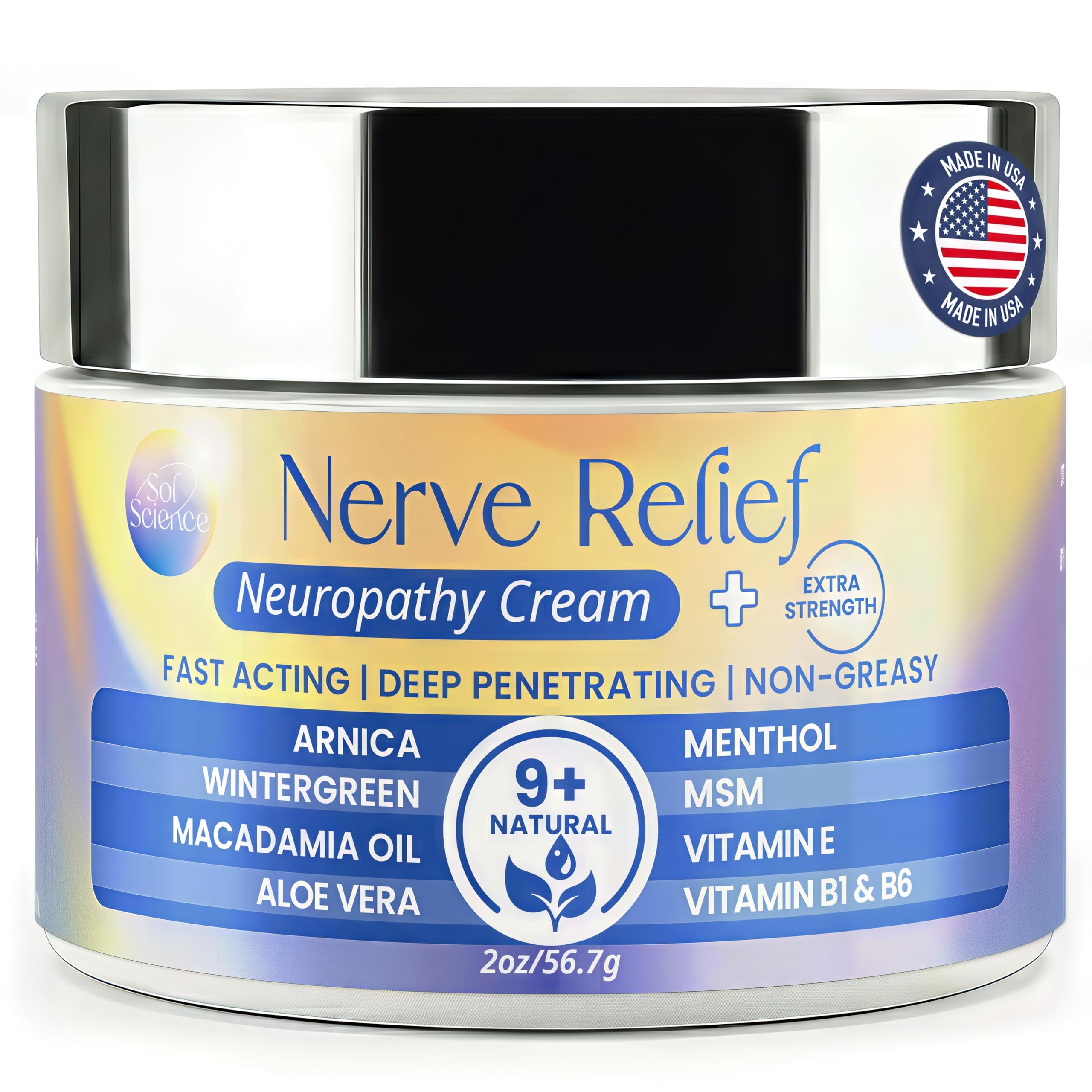 PURPLE CANYON Nerve Pain Relief Cream for Neuropathy – for Feet & Legs | MSM, Arnica, Alpha Lipoic Acid | Fast-Absorbing, Non-Greasy Formula | 2 oz PURPLE CANYON Au supplements
