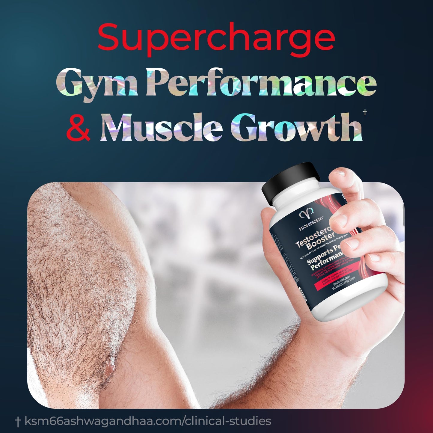 Promescent Testosterone Booster for Men Supplement w/Tongkat Ali (LongJack), KSM-66 Ashwagandha, Goat Weed, Fenugreek & Tribulus Terrestris, Supports Natural Energy, Stamina & Strength, 90 Capsules PromescentAU supplements