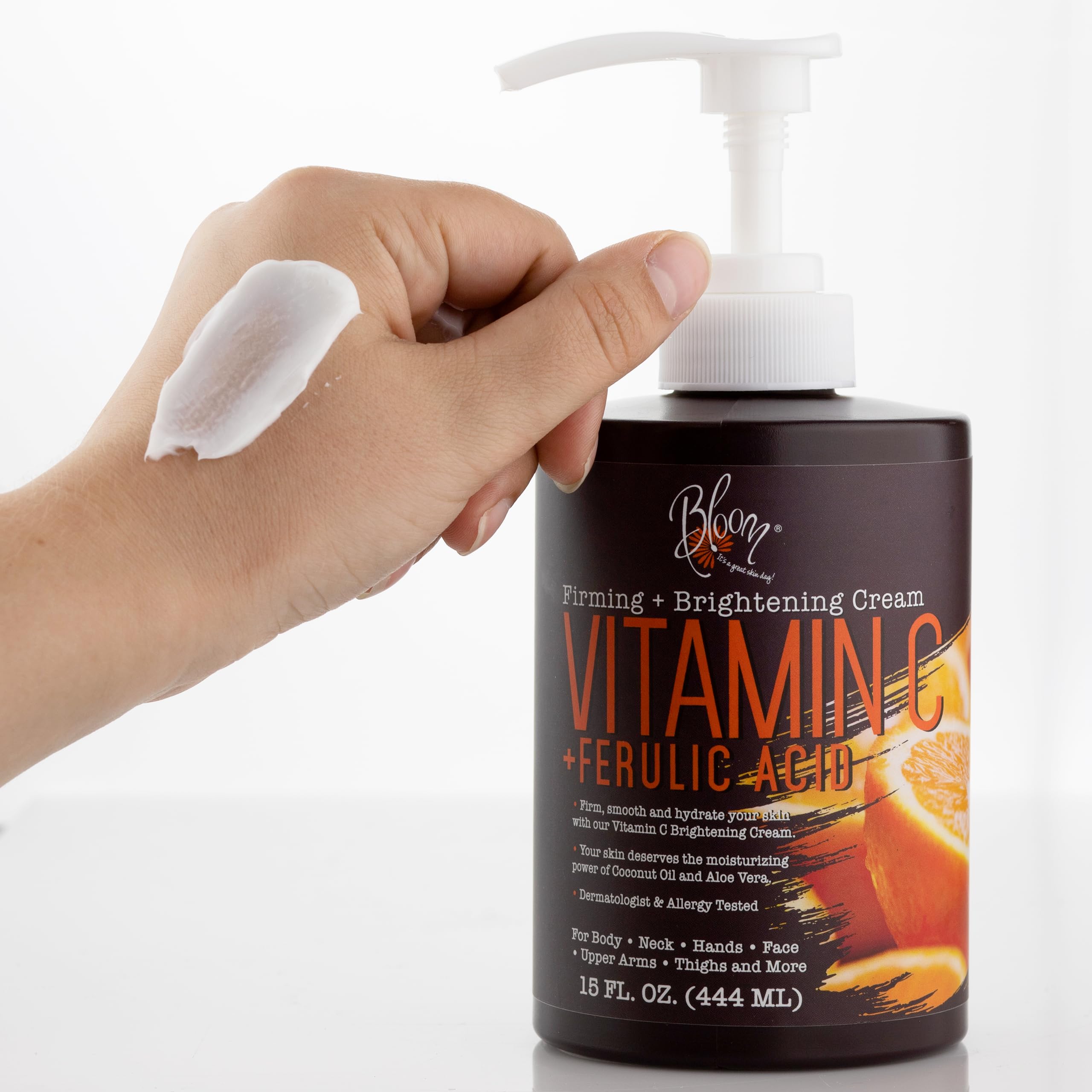 BLOOM Vitamin C Cream Body Lotion & Face Moisturizer W/Coconut Oil | Natural Skin Care BLOOM IT'S A GREAT SKIN DAY! Au supplements