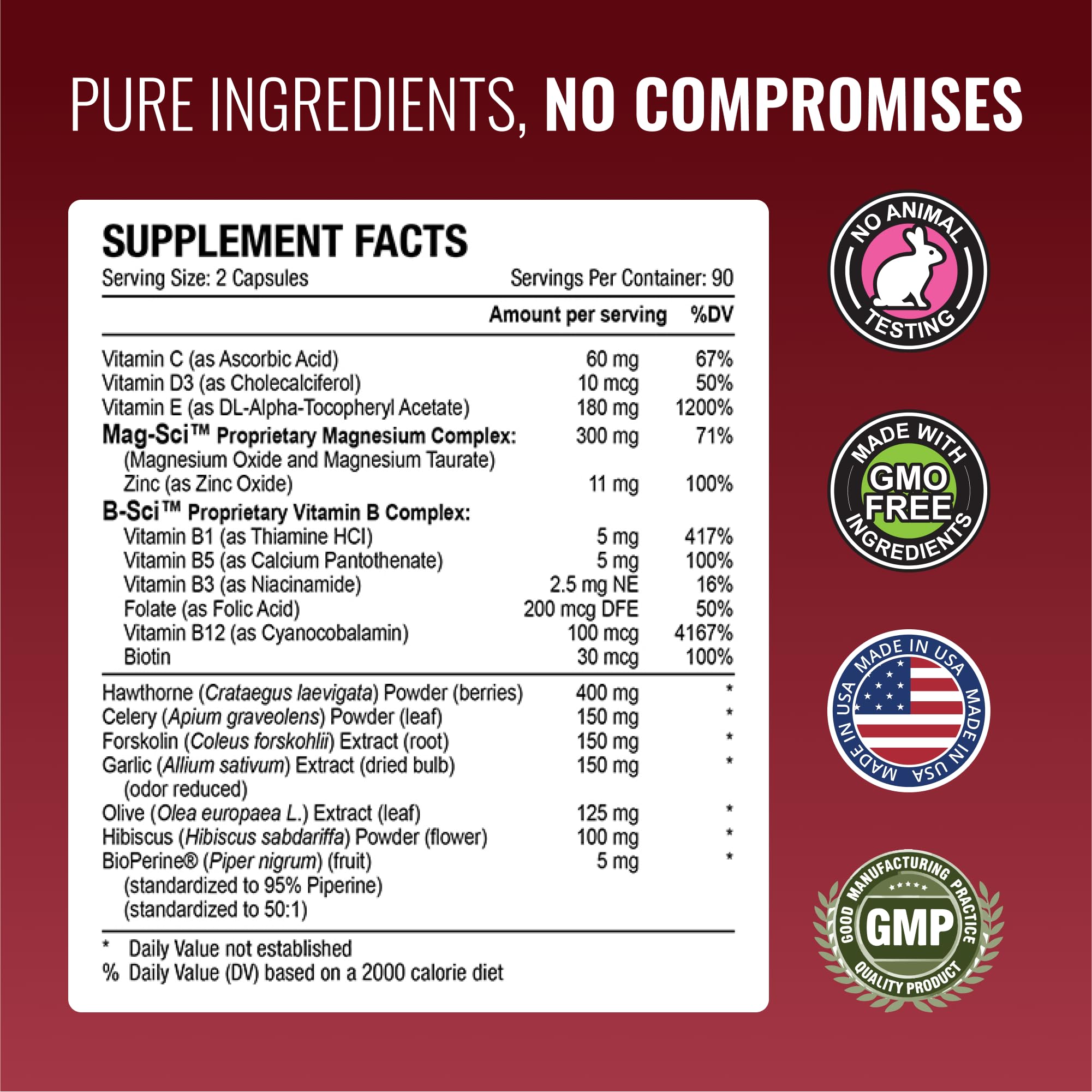 Approved Science Bloodsyl - Supports Blood Flow - Hawthorn Berry, Magnesium, BioPerine - Vegan - 180 Capsules - Pack of 1 Approved Science Au supplements