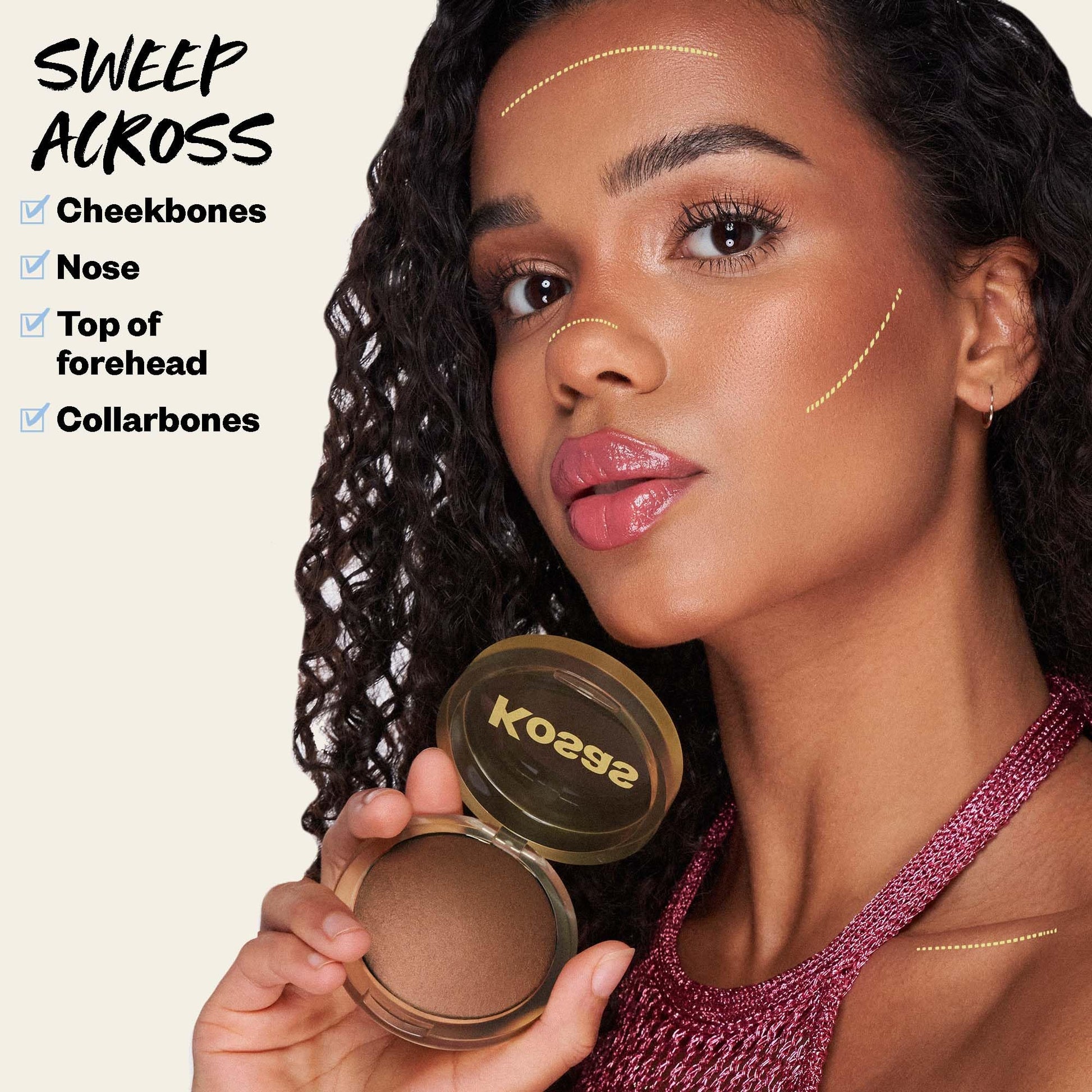 Kosas Sun Show Glowy Warmth Baked Bronzer - Contouring Powder for Cheekbones, Nose & Jawline - Enriched with Concentrated Fatty Acids - Talc-Free, Vegan & Hypoallergenic - Escape Kosas Au supplements