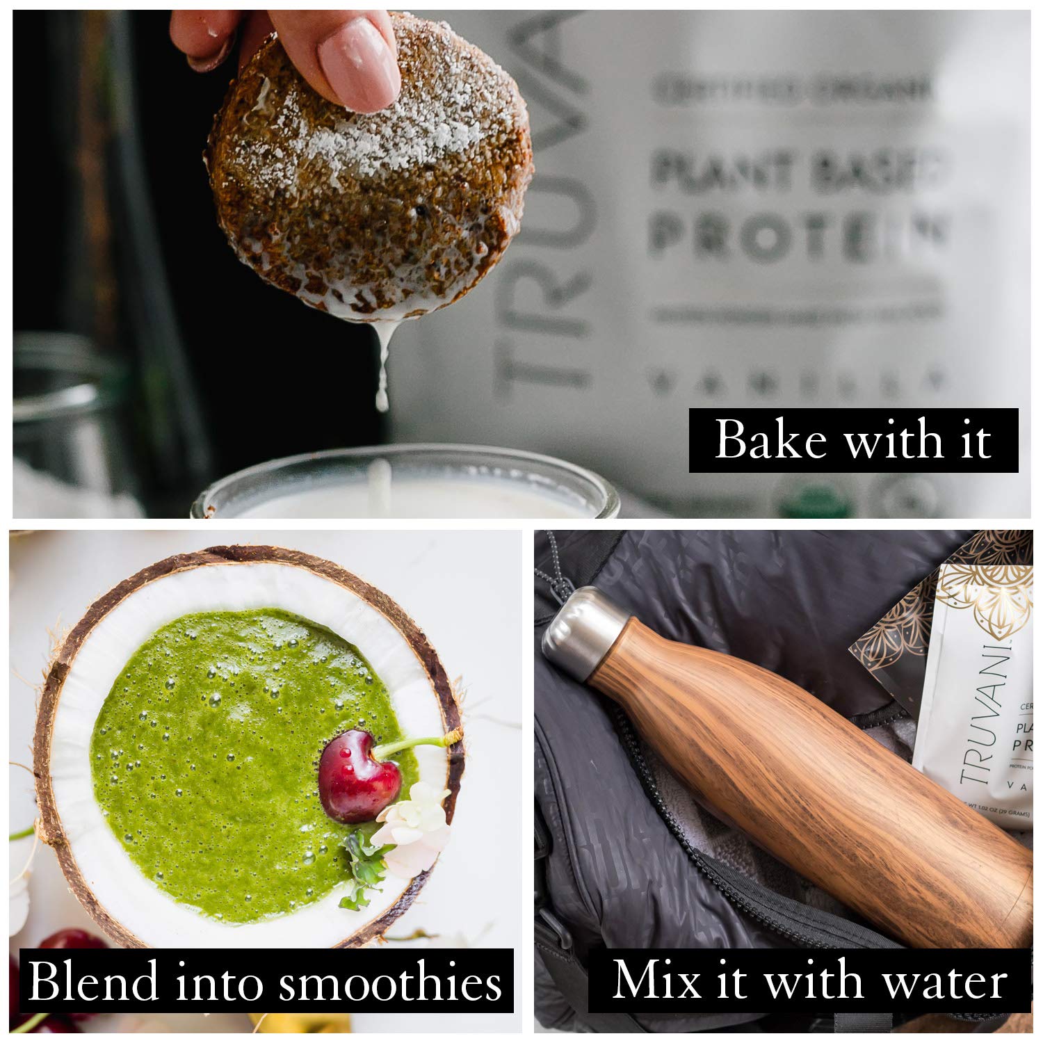 Truvani Organic Vegan Protein Powder, Organic Pea Protein Powder, Vegan, Non GMO Truvani Au supplements