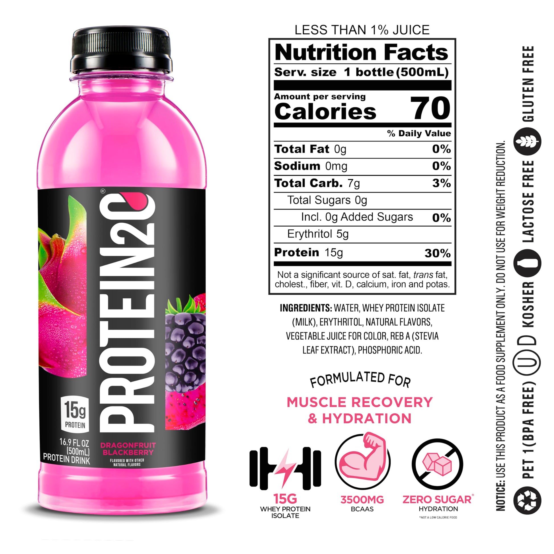 Protein2o 15g Whey Protein Isolate Infused Water, Ready To Drink, Sugar Free, Gluten Free Protein2o Au supplements