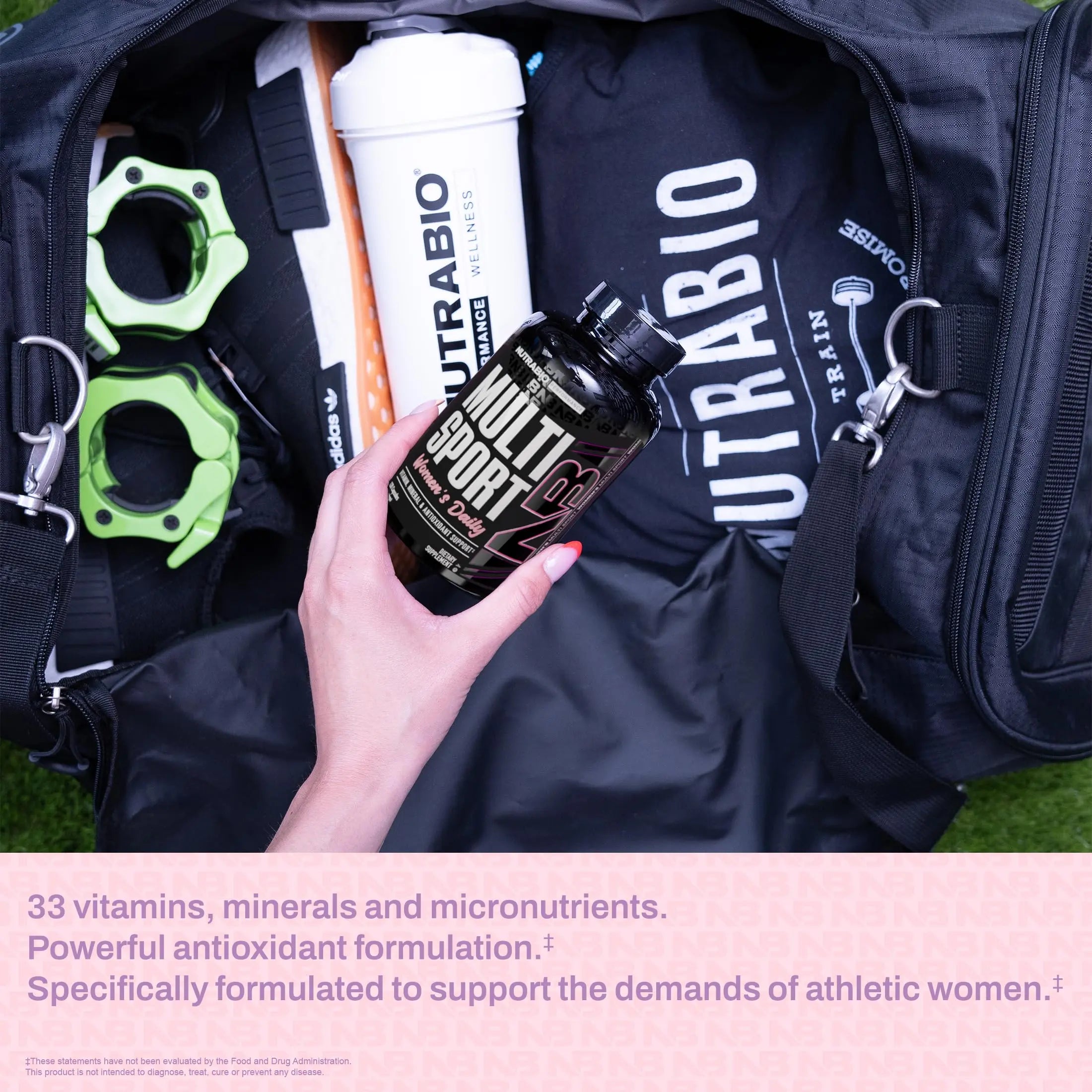 NutraBio Multisport for Women - Womens MultiVitamin - 33 Vitamins, Minerals, Micronutrients - Rich in Antioxidants NutraBio Au supplements