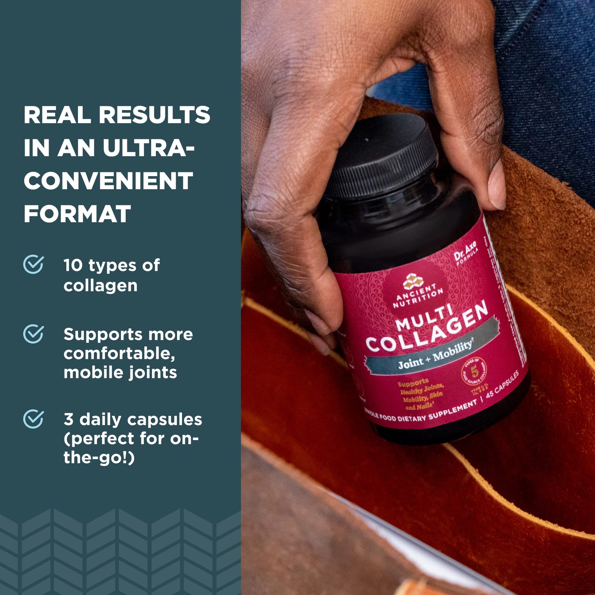 Ancient Nutrition Collagen Pills for Joint Support, Multi Collagen Capsules 45 Ct, Joint + Mobility, Supports Joints, Skin & Nails, Exercise Recovery, Paleo and Keto Friendly, Gluten Free Ancient Nutrition Au supplements