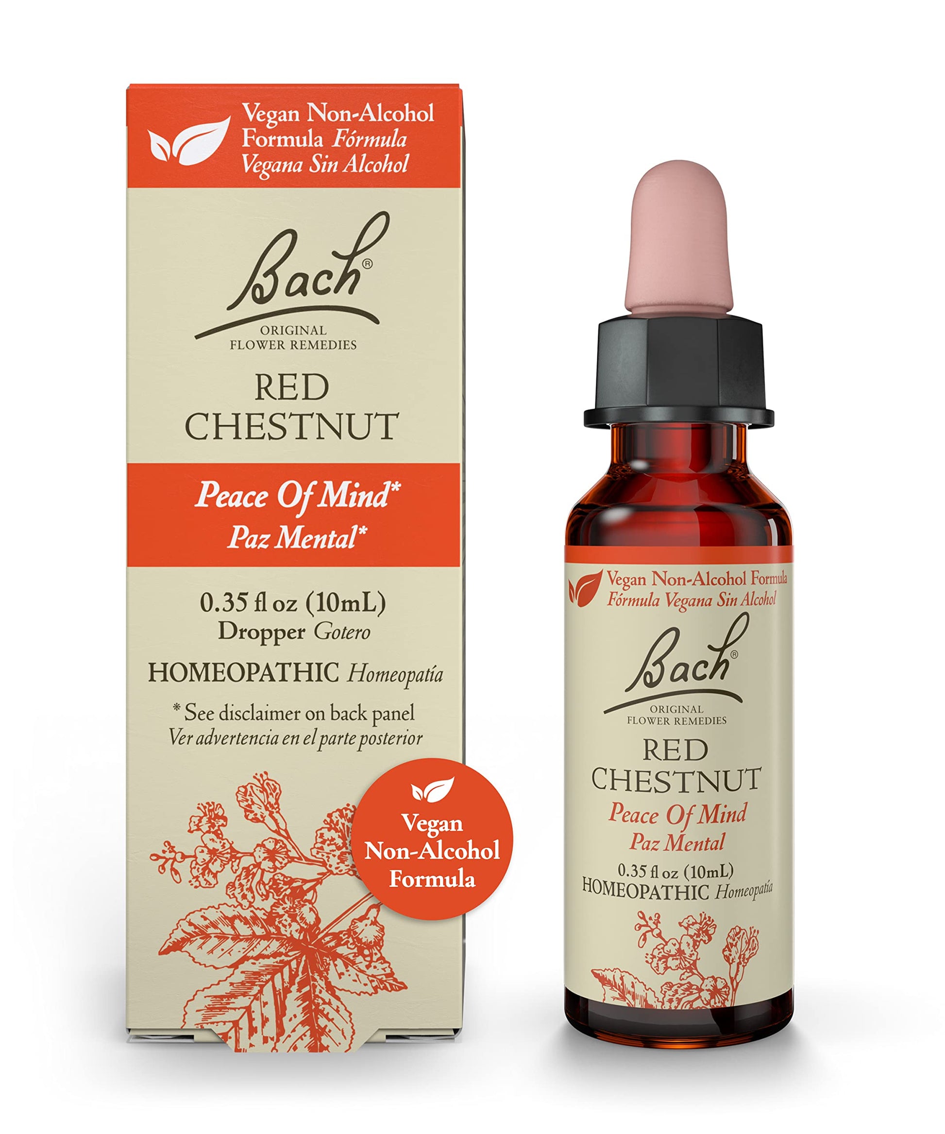 Bach Original Flower Remedies, Red Chestnut for Peace of Mind (Non-Alcohol Formula) Bach Au supplements