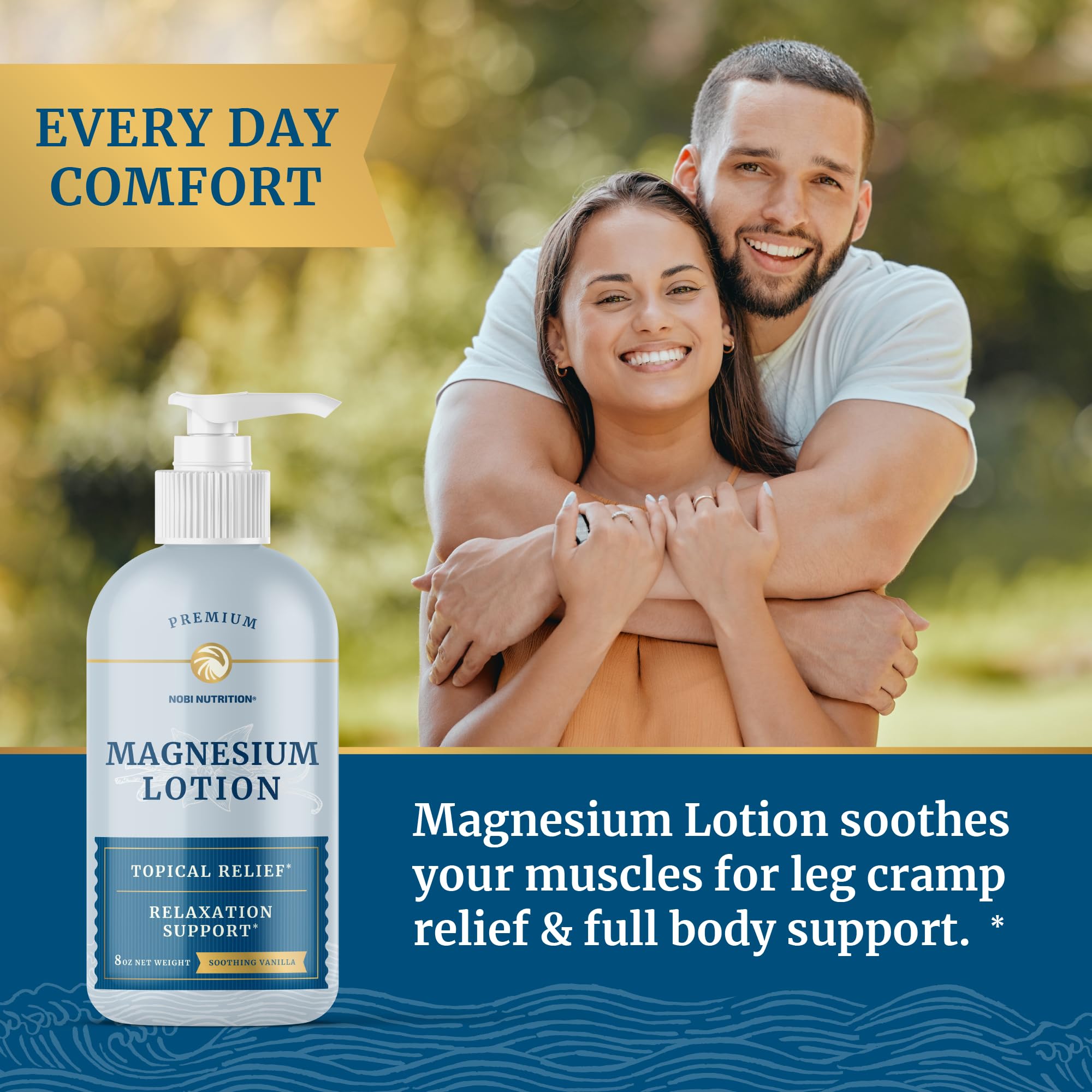 Magnesium Lotion | Relieves Muscle Cramps & Soreness | Relaxation & Calming Support Nobi Nutrition Au supplements