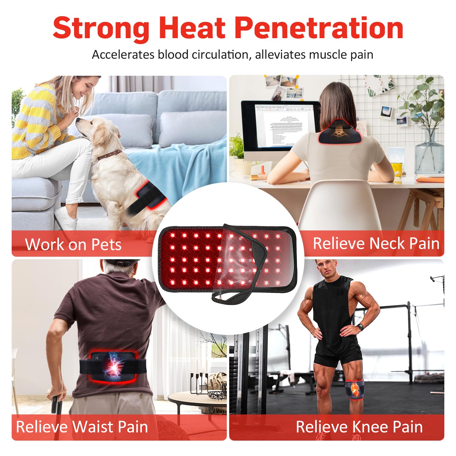 Red Light Therapy Belt, Infrared Light Therapy for Body, Wearable Wrap with Timer GMOWNW Au supplements