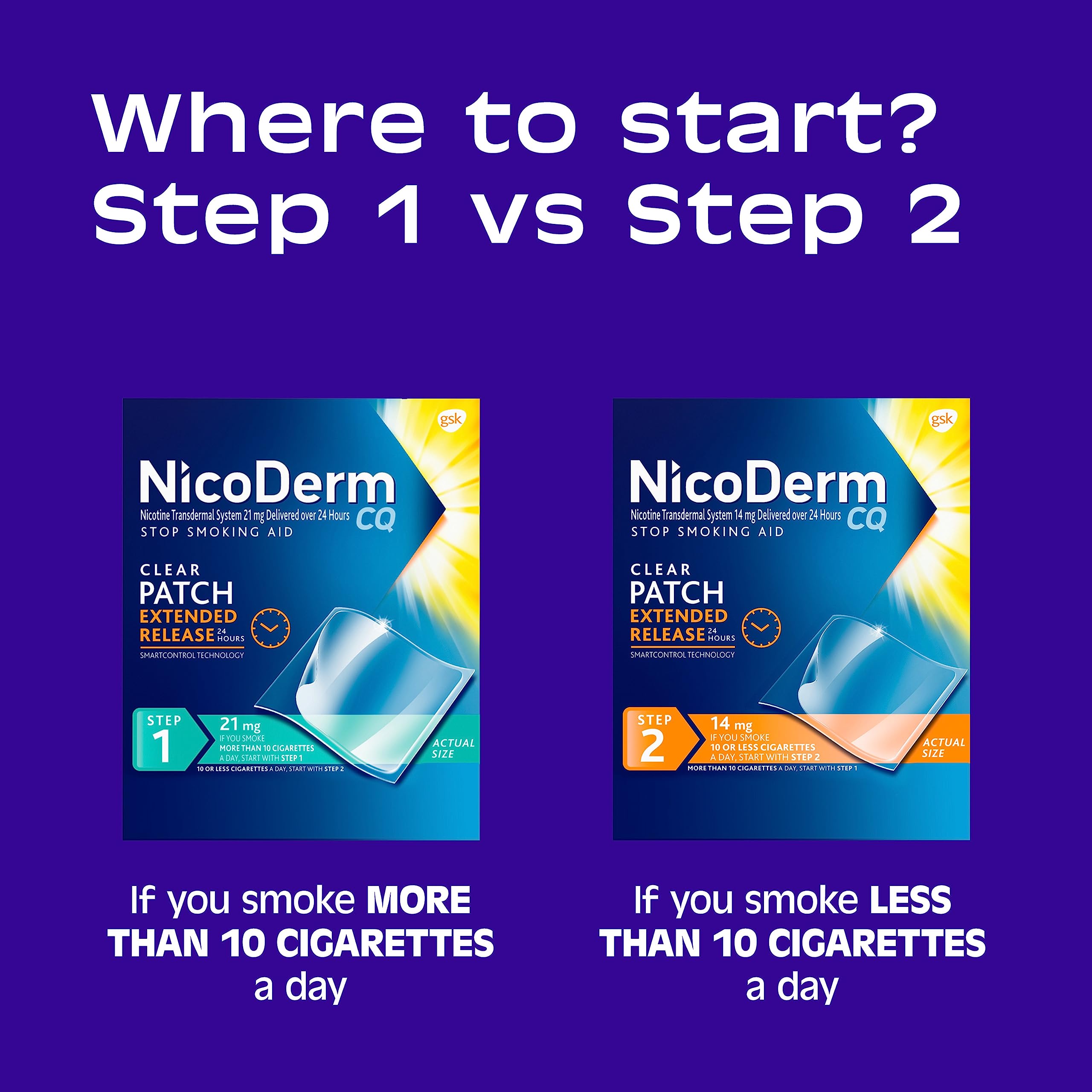NicoDerm CQ Step 1 Nicotine Patches to Quit Smoking, 21mg, Stop Smoking NicoDerm Au supplements
