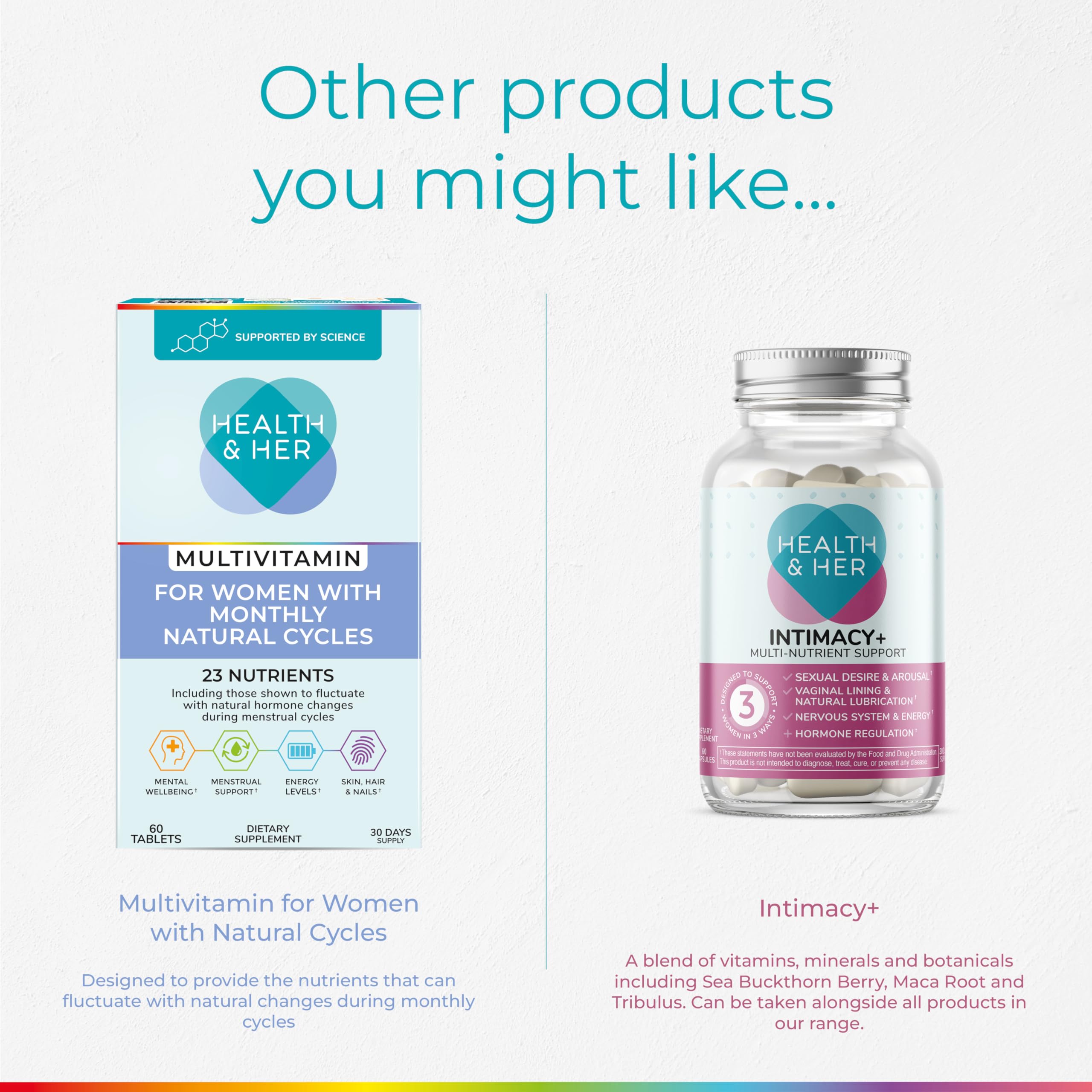 Health & Her Multivitamin Supplement for Women Taking Birth Control - Nutrition Support - 1 Month Supply, 60 Tablets - Vegan & Gluten Free Health and Her Au supplements