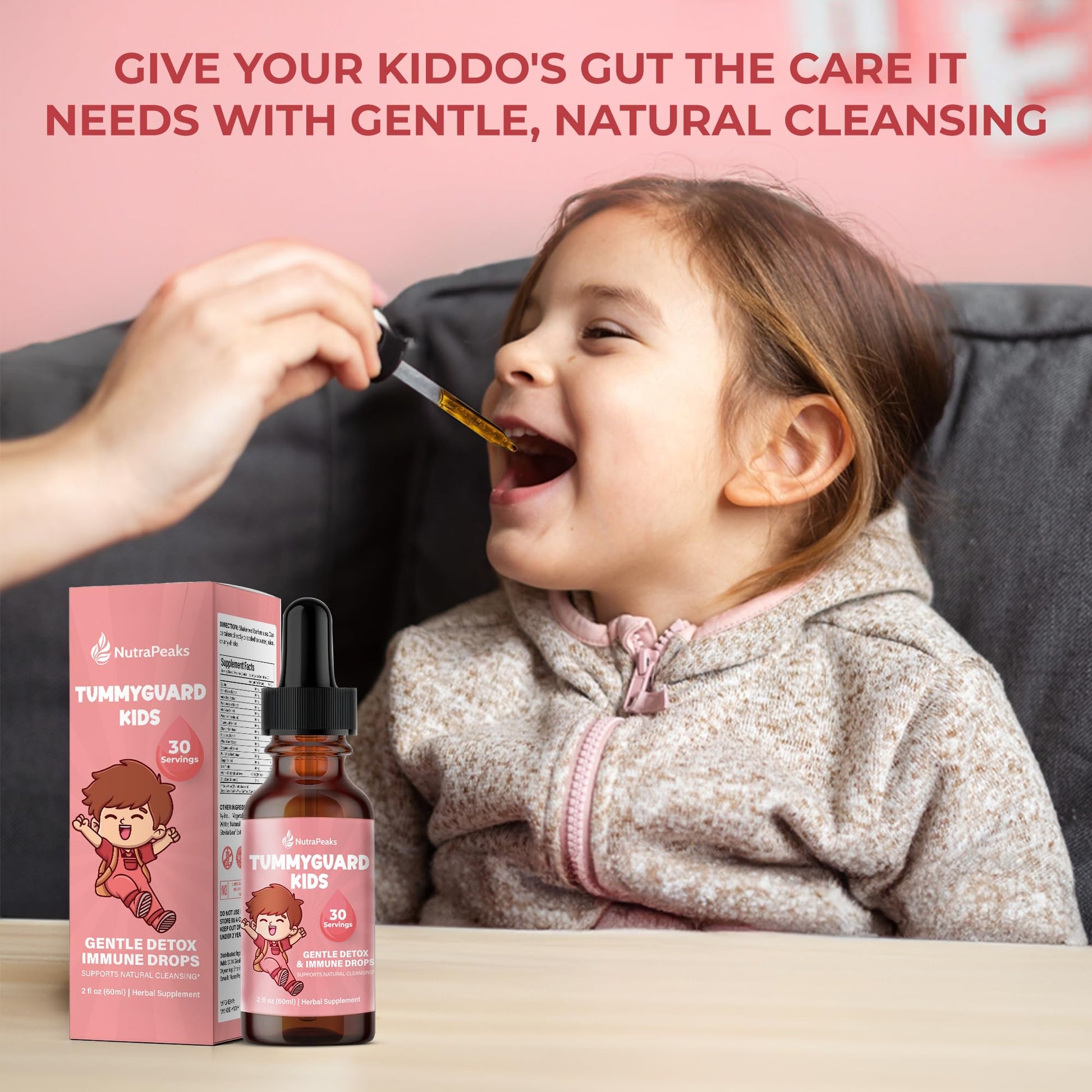 NutraPeaks Kids Liquid Botanical Drops – Natural Blend with Prebiotics, Chamomile, Ginger & Elderberry – Sugar-Free, Alcohol-Free, Non-GMO – 2 fl oz NutraPeaks Au supplements
