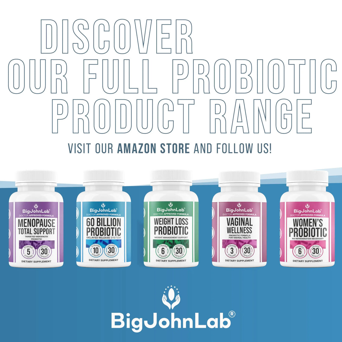 BIGJOHNLAB® - Probiotics for Weight Management & Bloating - 6 Probiotic Strains - Prebiotics - Key Ingredient Cayenne & Green Tea - Supports Gut Health - Weight Management for Women & Men - 30 CT BIGJOHNLAB uk supplements