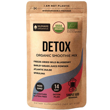 Numami Organic Detox Blueberry Smoothie Powder with Healthy Spirulina, Atlantic Dulse Numami Au supplements
