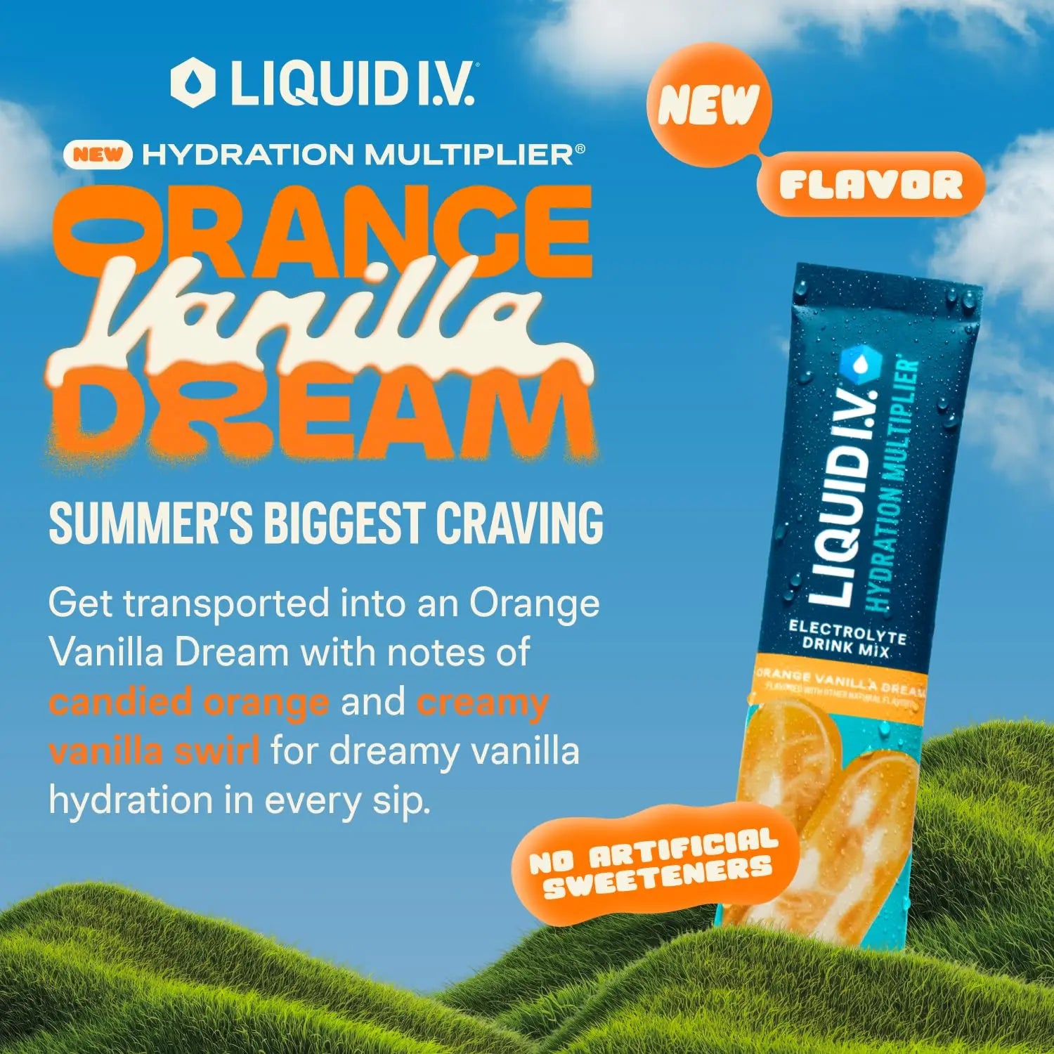 Liquid I.V.® Hydration Multiplier – Orange Vanilla Dream | Electrolyte Powder Drink Mix | 3 Pack (48 Servings) Liquid I.V. Au supplements