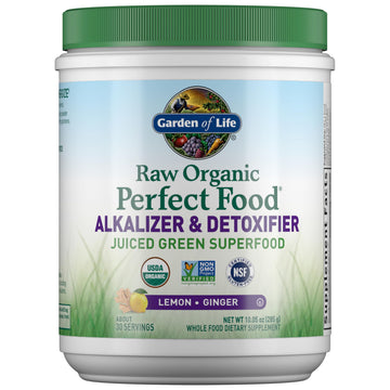 Garden of Life Raw Organic Perfect Food Alkalizer and Detoxifier, Lemon Ginger Flavored Superfood Powder Supplement, 30 Servings Garden of Life Au supplements