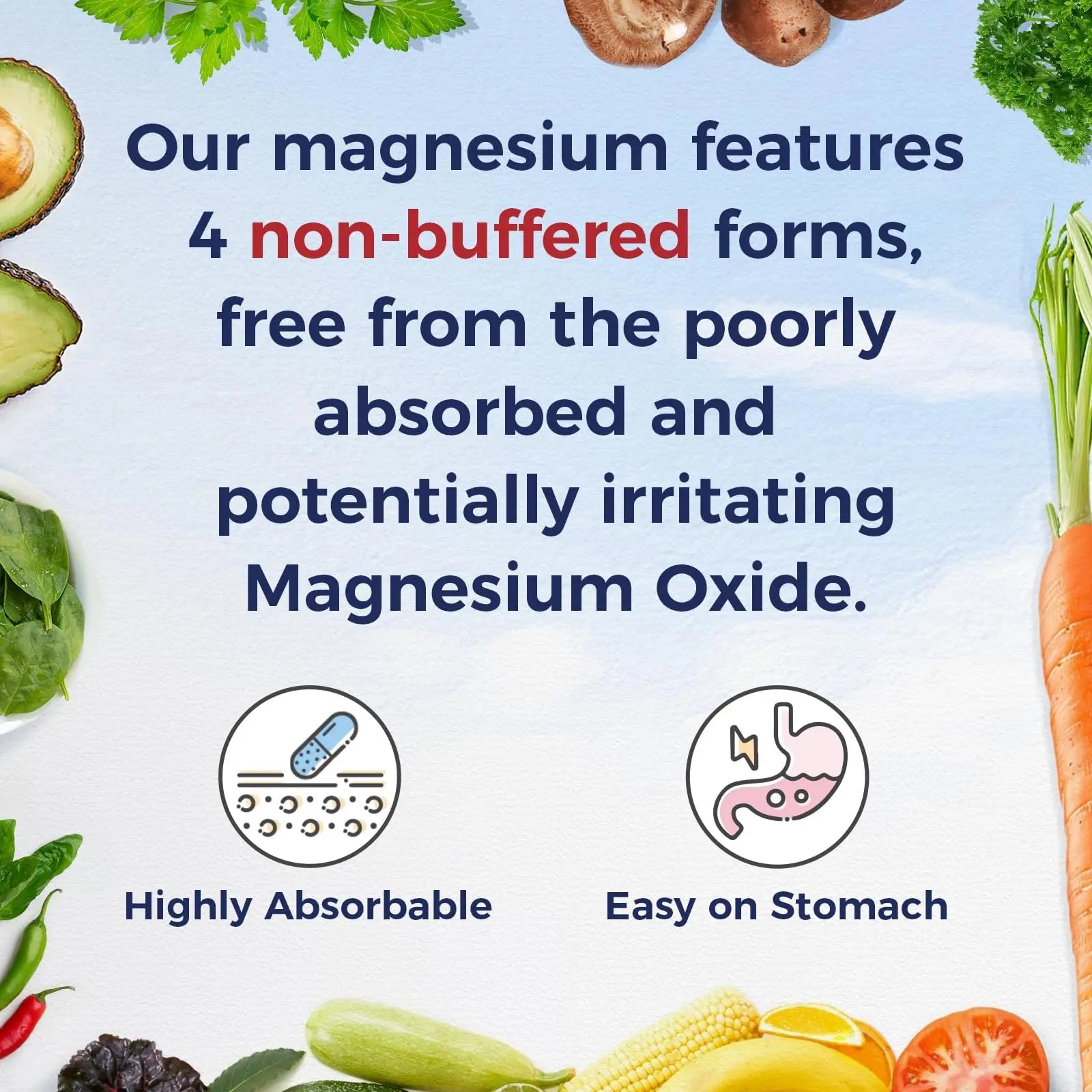Vitalitown Magnesium Complex Supplement 500mg - NSF Certified Magnesium Glycinate, Malate, Taurate & Citrate - Chelated High Absorption & Gentle on Stomach - Vegan Non-GMO 120 Capsules VITALITOWN Au supplements