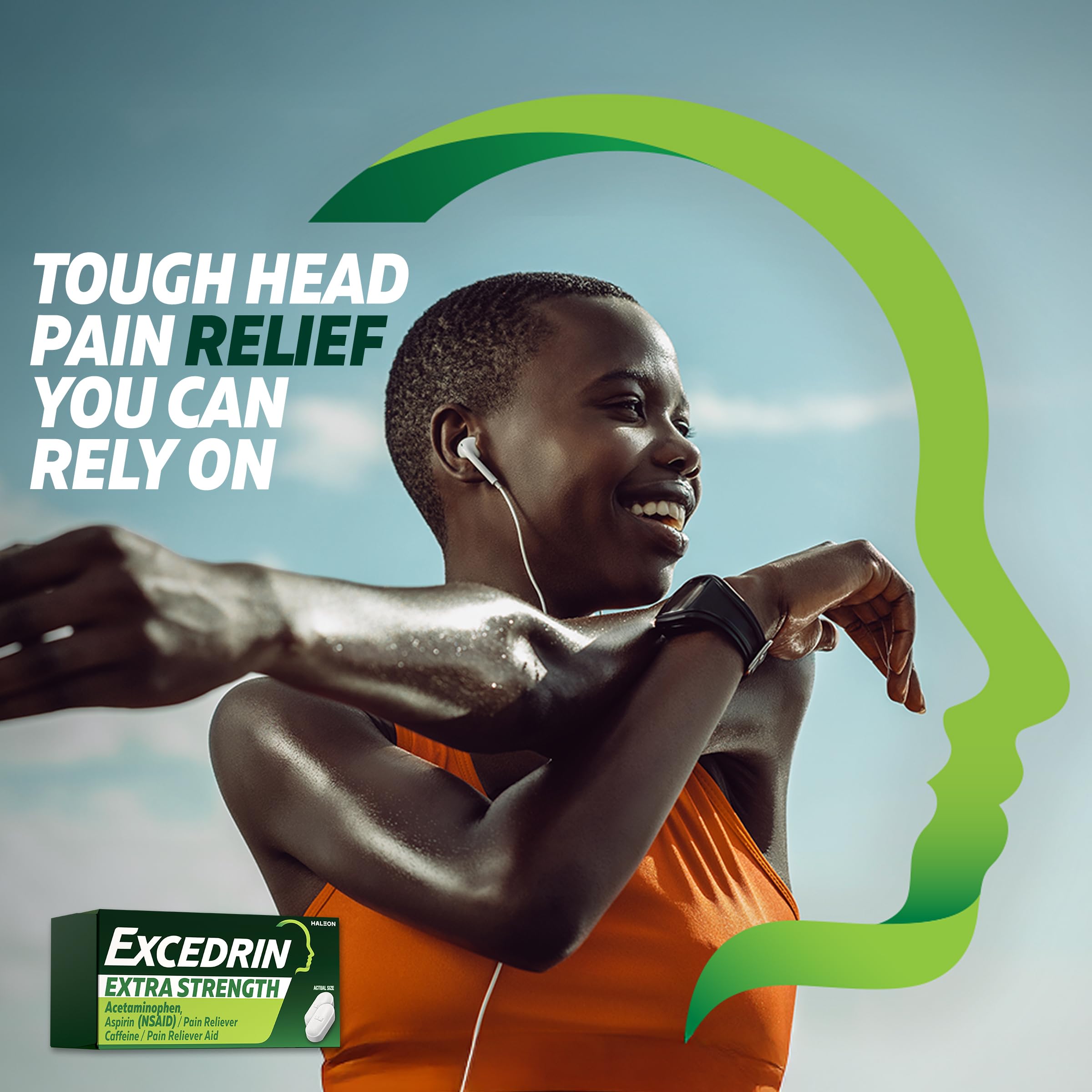 Excedrin Extra Strength Pain Relief Caplets for Headache Relief, Acetaminophen 250mg, Aspirin 250mg, Caffeine 65mg, Pain Reliever, 200 Count Excedrin Au supplements