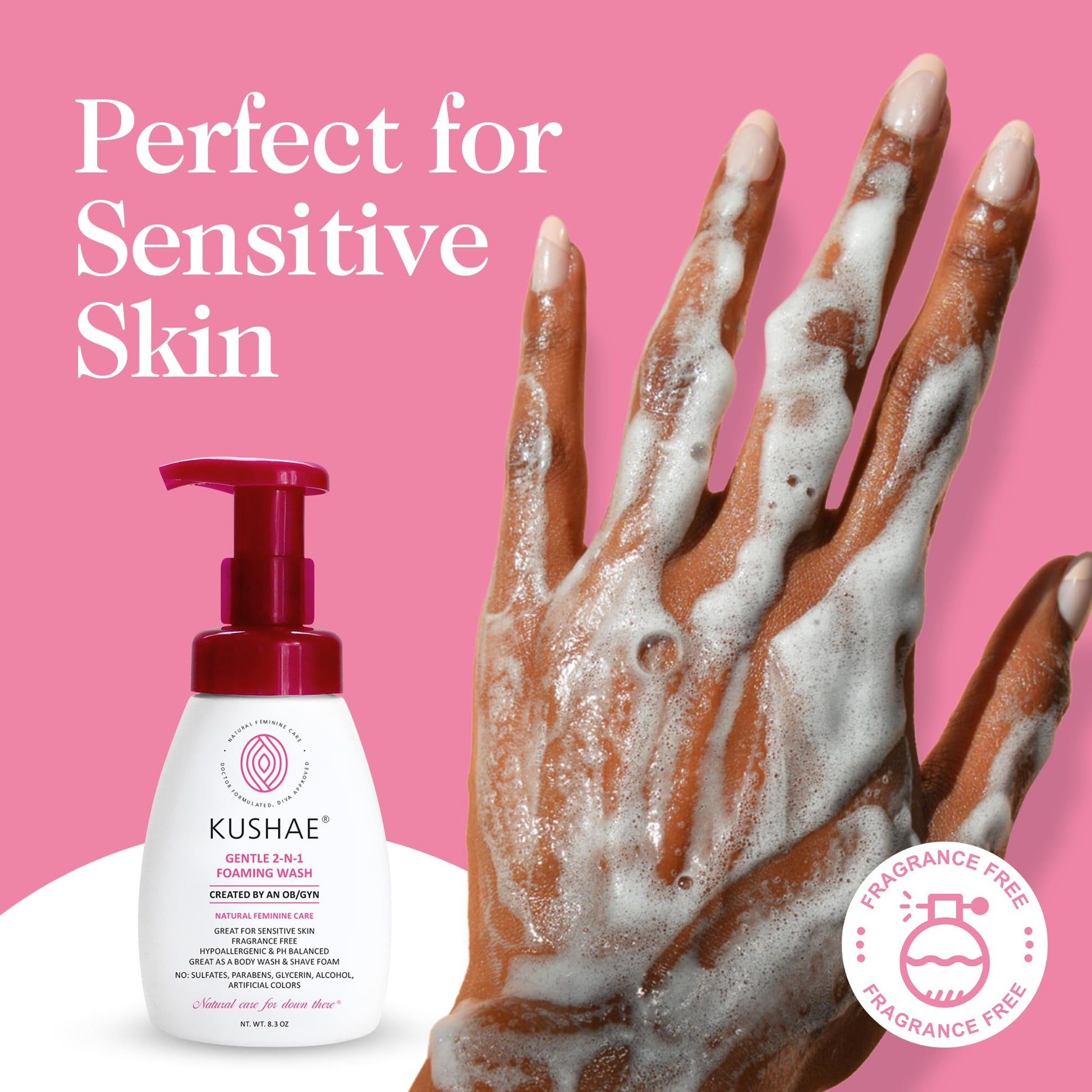 Kushae Gentle 2-in-1 Foaming Wash, pH Balance Feminine Wash for Optimal Hygiene Kushae Au supplements