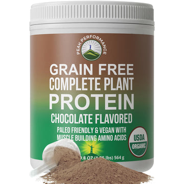 Peak Performance Organic Paleo Grain Free Plant Based Raw Vegan Protein Powder. Amazing Amino Acid Profile and Less Than 1g of Sugar. with Hemp and Pea Protein Chocolate Flavored Peak Performance Au supplements