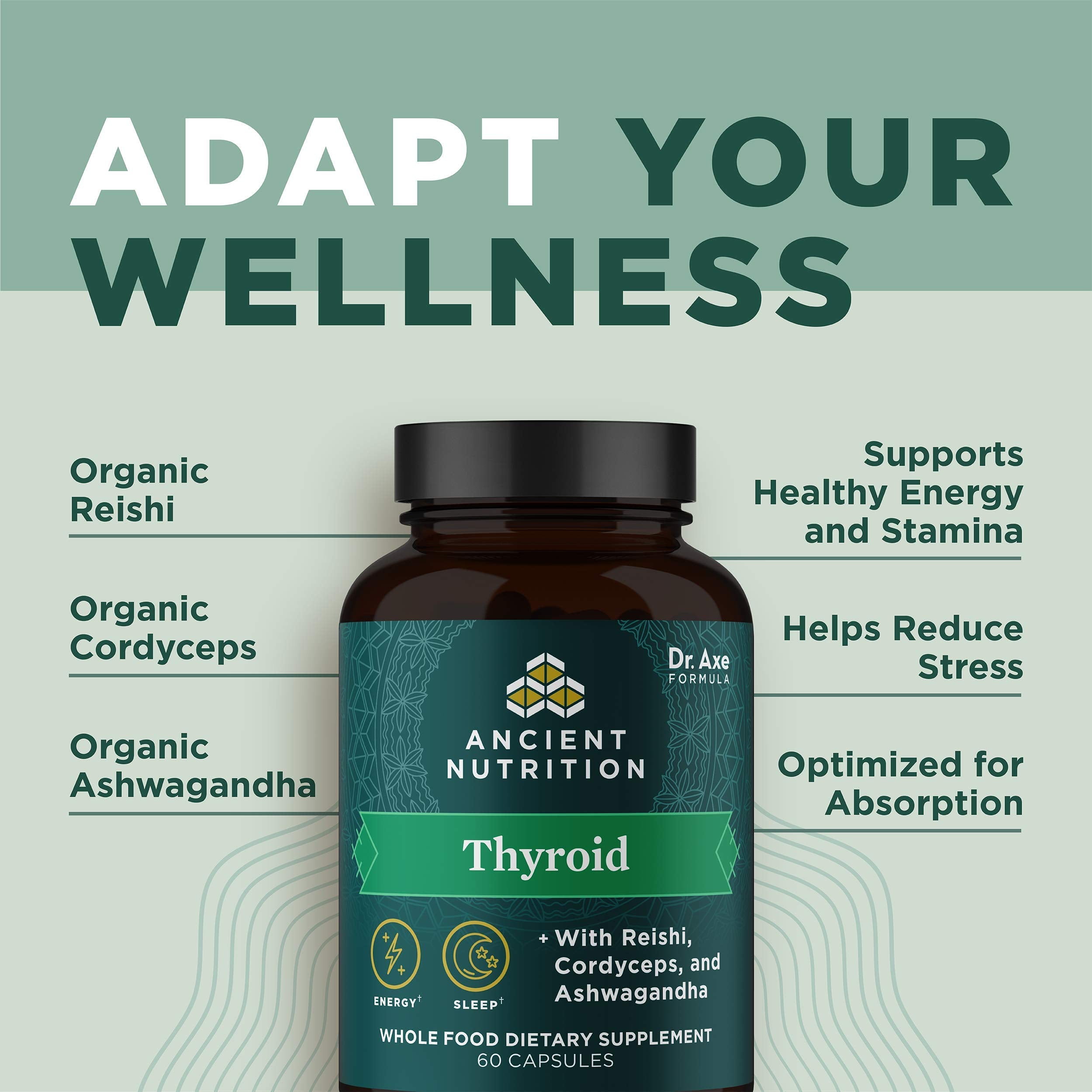 Ancient Nutrition Thyroid Support Supplement with Ashwaghanda, Thyroid Capsules Ancient Nutrition Au supplements