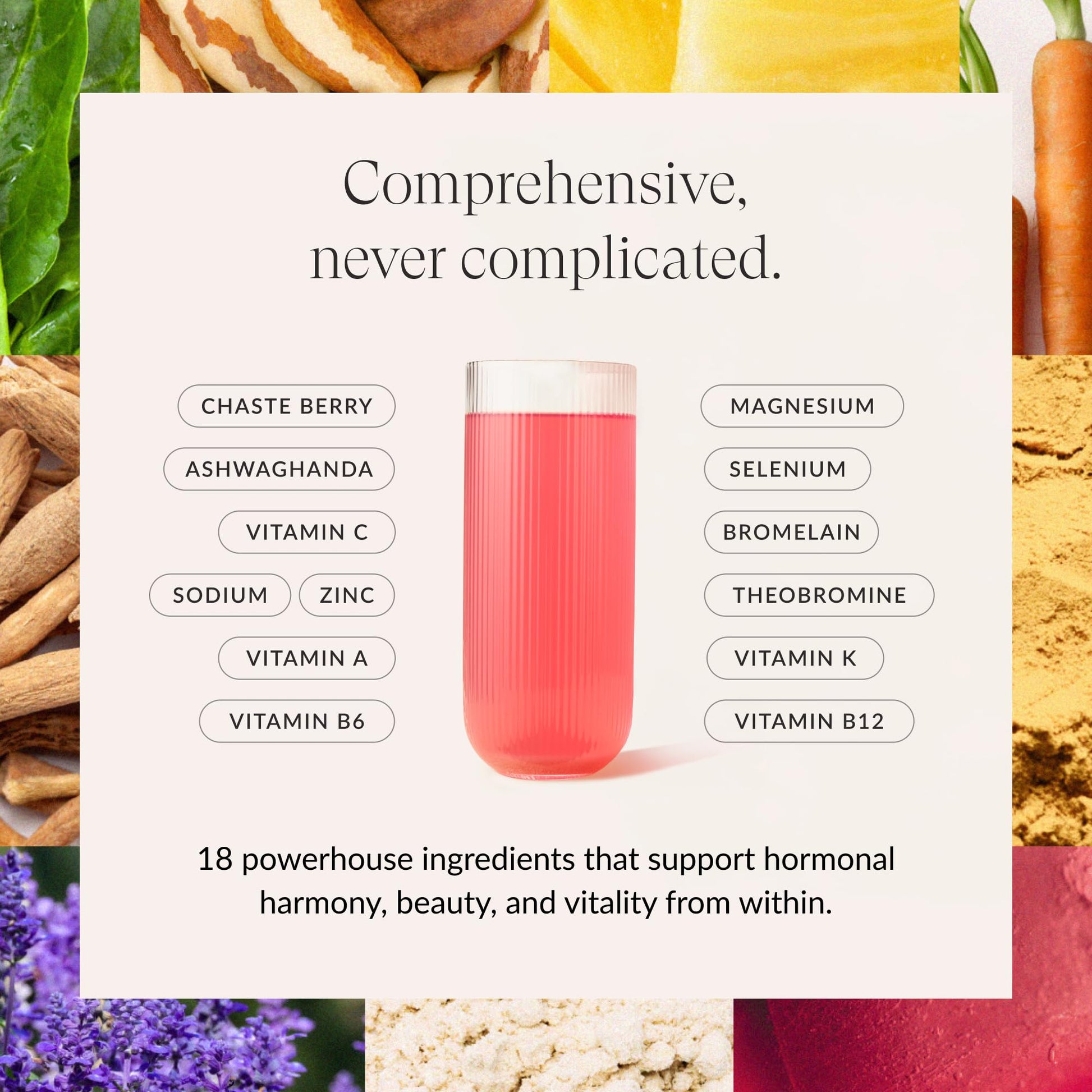 Beam Glow, Hormone Balance for Women, Strawberry Kiwi and Raspberry Bundle, Thyroid Support for Women, Natural Hormone Support Powder with Selenium and Bromelain, PMS Relief, Energy, Hair, Skin Health Beam Au supplements