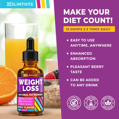 Slimtivite Weight Loss Drops - Diet Fat Effective Appetite Suppressant & Metabolism A.VogelUS supplements