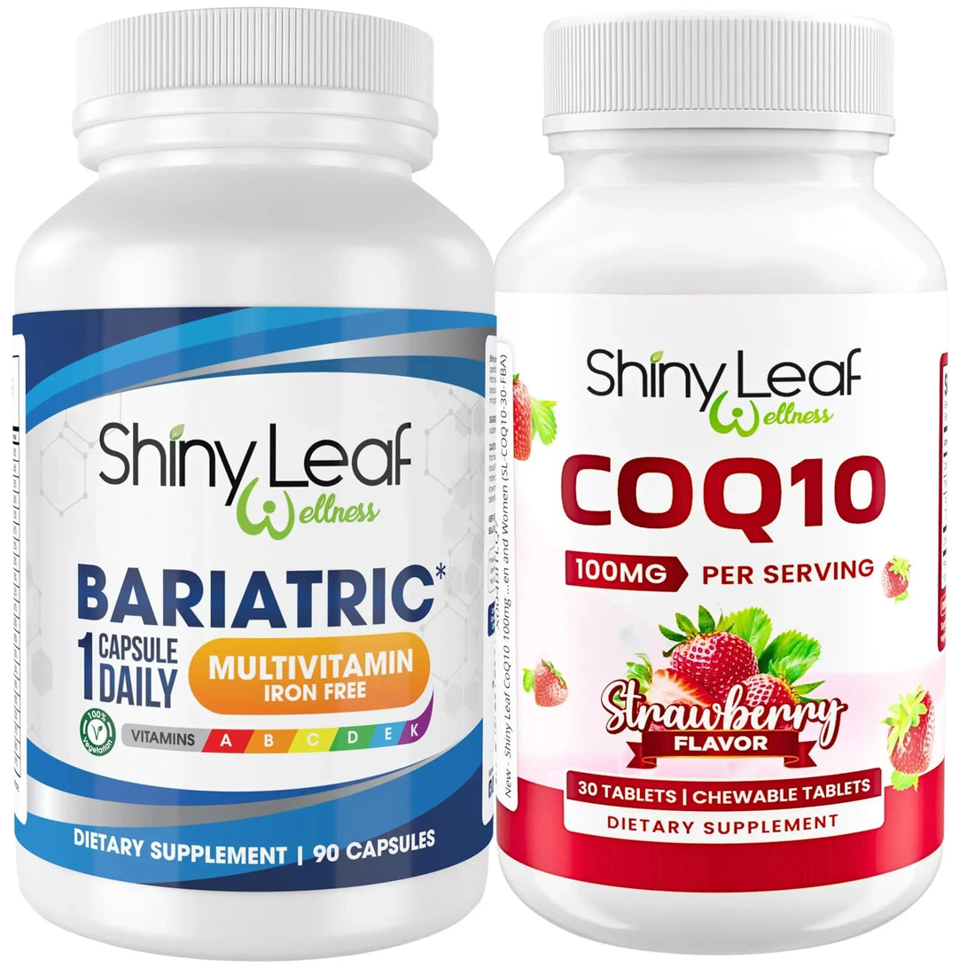 Bariatric Multivitamin Iron-Free One Capsule Per Day and CoQ10 100mg Supplement for Brain Health and Energy Management for Women and Men Shiny Leaf AU supplements