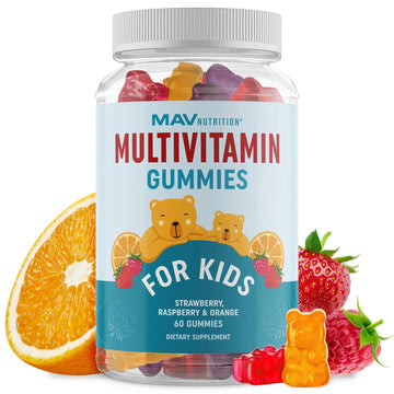 Kids Multivitamin Gummies | Vitamins A, B, C, D & Zinc for Immunity, Growth & Development | Daily Multivitamins for Children Ages 2+ | MAV NUTRITION Au supplements