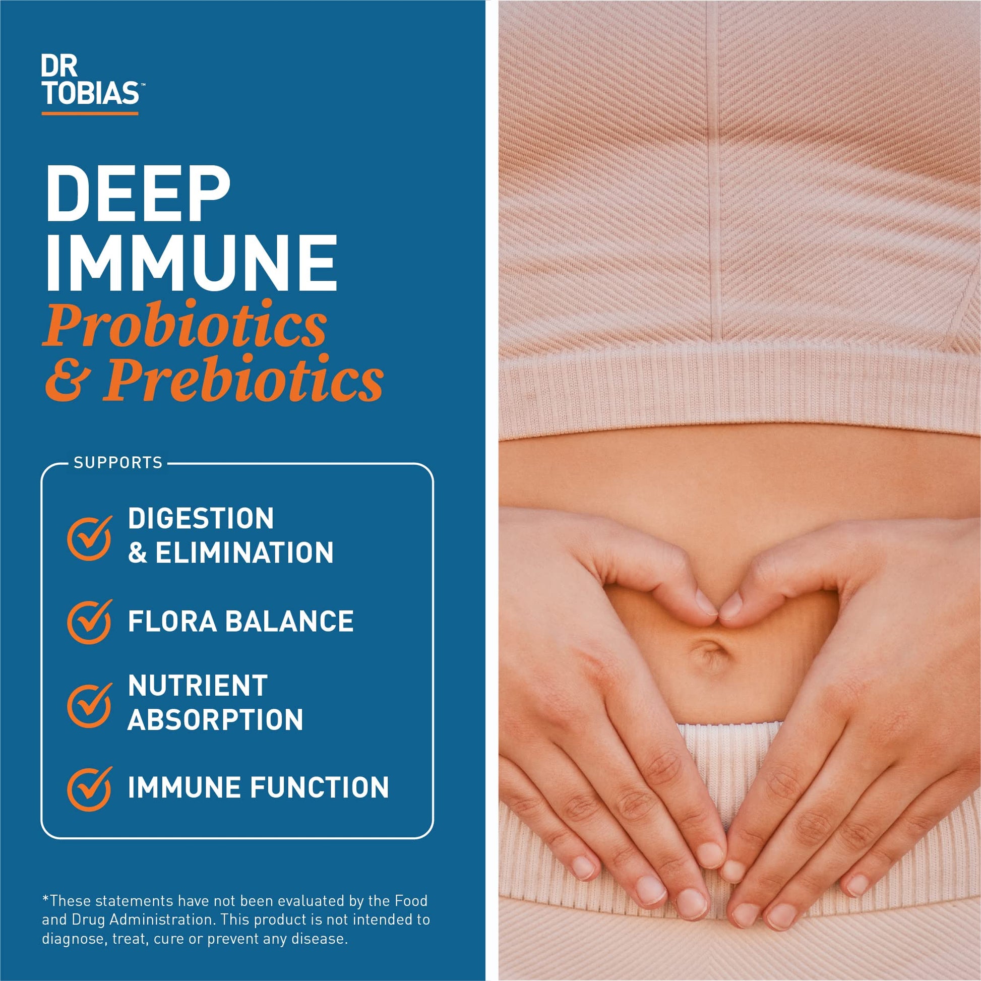 Dr. Tobias Deep Immune Probiotics & Prebiotics - Dual Action Digestion & Immune Support with PreforPro Prebiotics & Spore Forming Probiotics for Women & Men - 120 Capsules (60 Servings) Dr. Tobias Au supplements