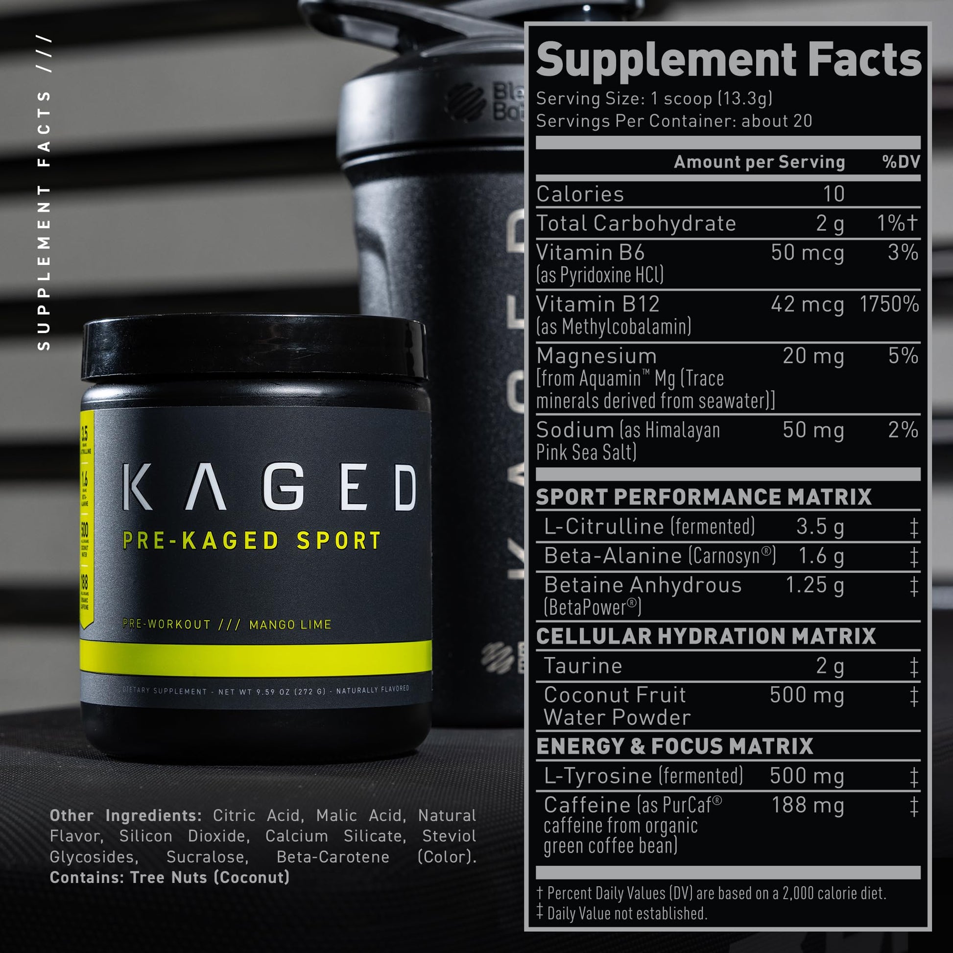 Kaged Athletic Sport Pre Workout Powder | Mango Lime | Energy Supplement for Endurance Kaged Au supplements
