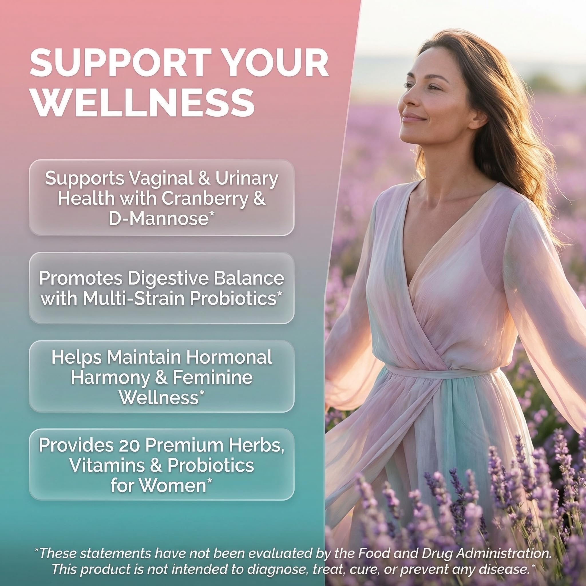 Clean Nutraceuticals Probiotics for Women with D Mannose, Cranberry Extract, Wild Yam, Chasteberry - 20 Probiotic and Prebiotic Strains - PH Balance, Womens Probiotic for Digestive Health - 60 Count Clean Nutraceuticals Au supplements
