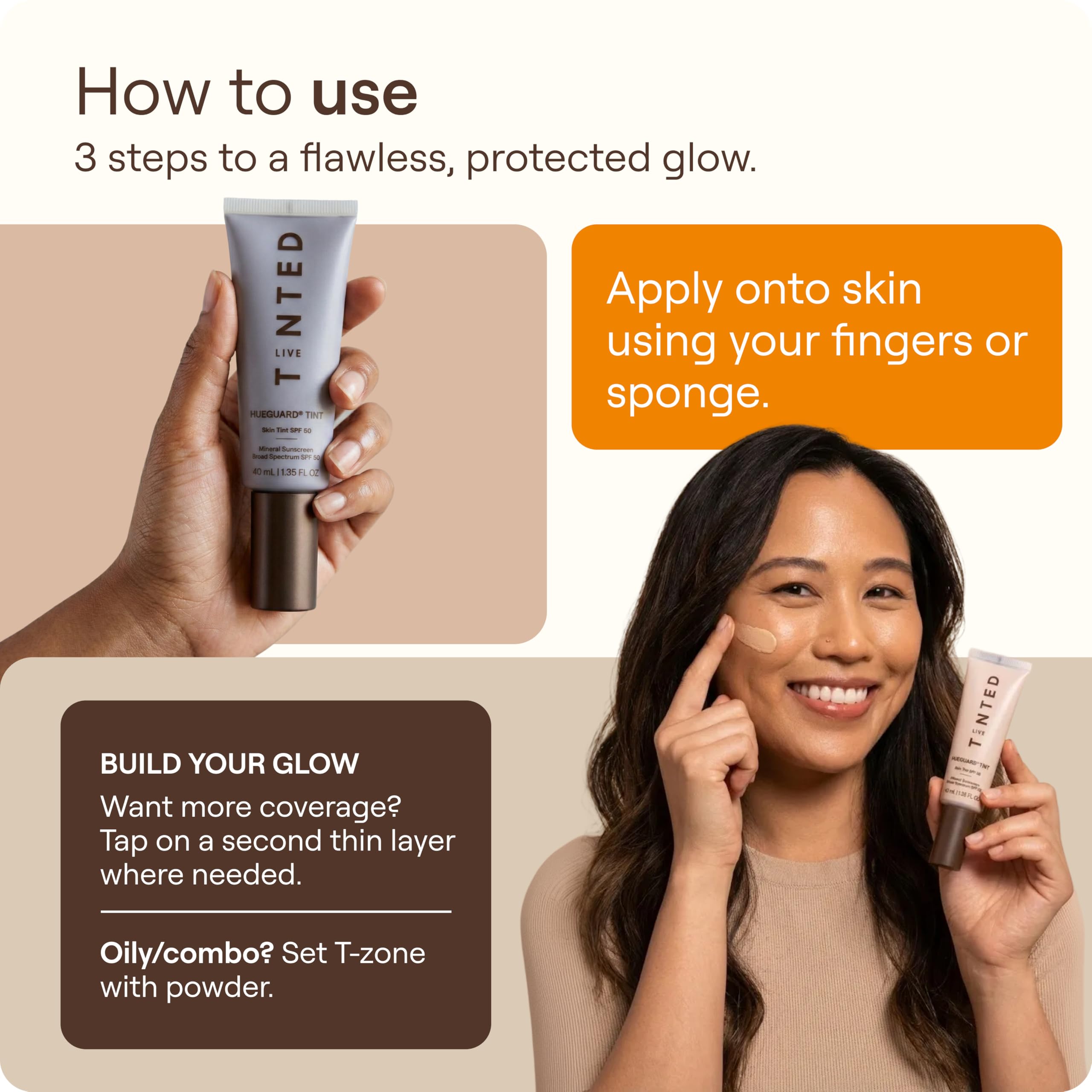Live Tinted Hueguard Skin Tint SPF 50 - Tinted Mineral Sunscreen with Light-Medium Buildable Coverage With a Hydrating and Radiant Finish - Water and Sweat Resistant, 1.35 fl oz - Shade 10 Live Tinted Au supplements