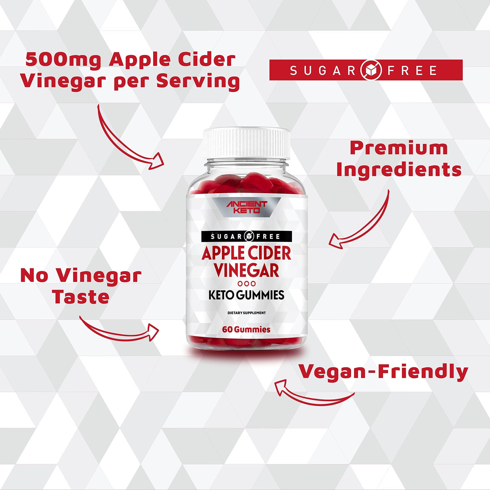 Ancient Keto Sugar Free Keto ACV Gummies, Apple Cider Vinegar Gummy Ancient Keto Au supplements