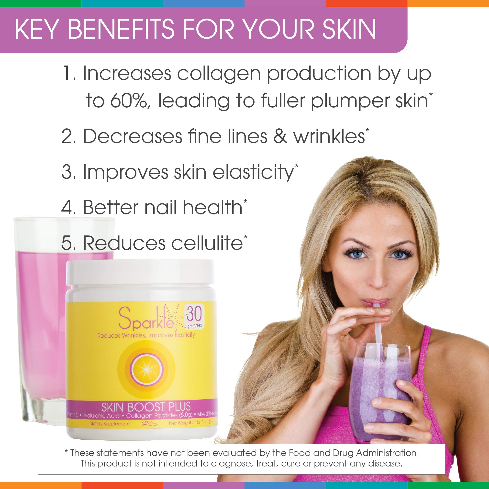 Hydrolyzed Collagen Powder - Sparkle Skin Boost Plus (Tropical Coconut Pineapple) Sparkle Collagen Au supplements