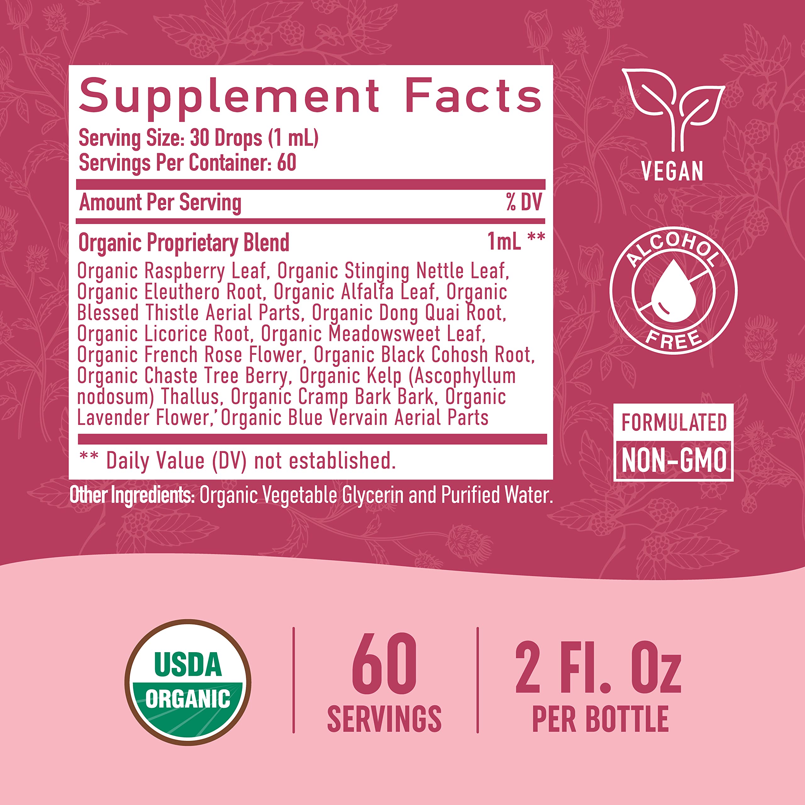 Hormone Balance Liquid Drops | With Stinging Nettle, Black Cohosh, Red Raspberry Leaf SMNutrition Au supplements