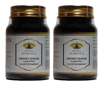 GUGGUL Plus Tablets (Ortho Vedam) 1400mg per Serving - Ayurvedic Supplement for Supporting Comfortable Movement of The Joints and Muscles (2 Packs of 90 Tablets Each) Prana Ayurveda Au supplements