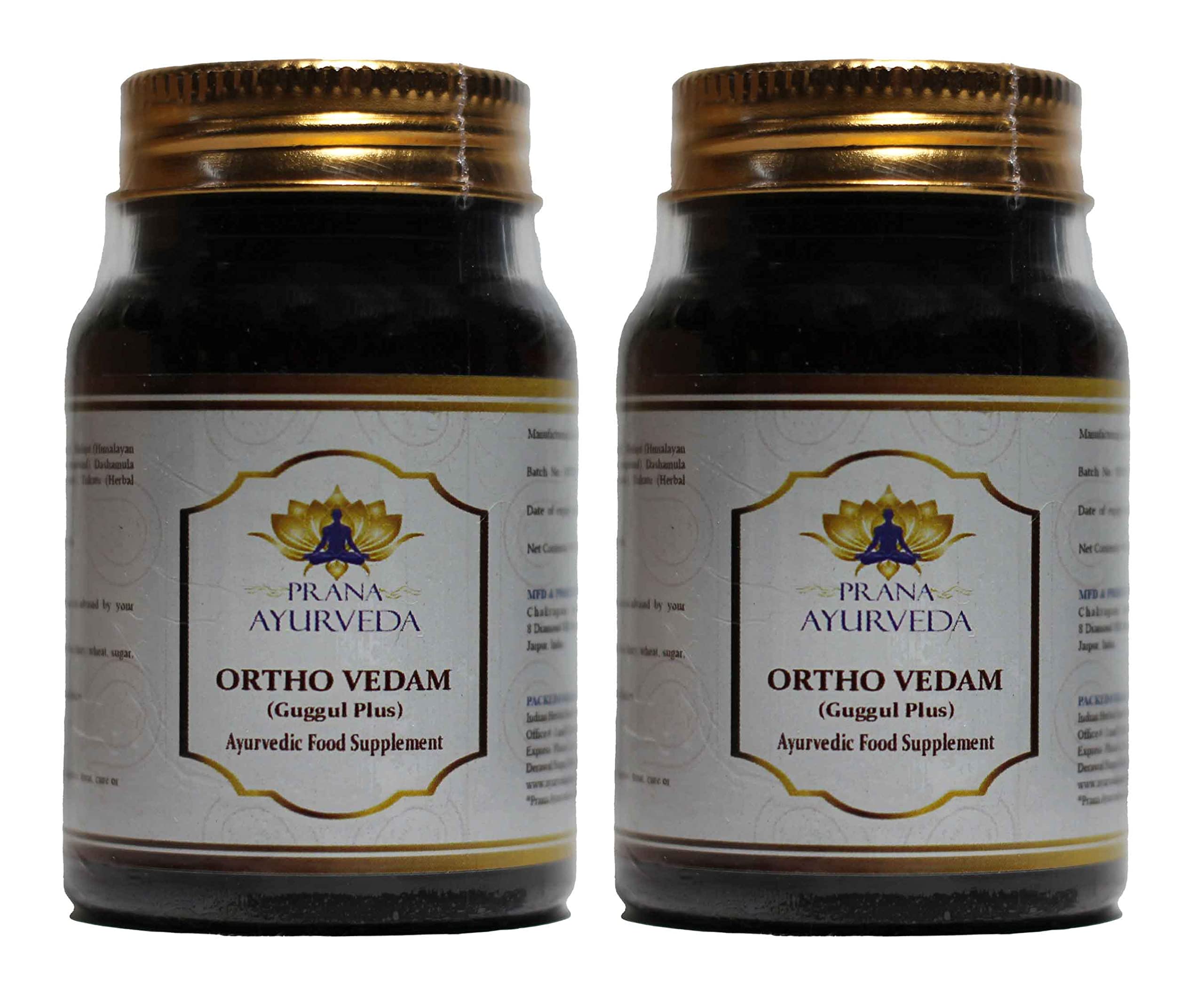 GUGGUL Plus Tablets (Ortho Vedam) 1400mg per Serving - Ayurvedic Supplement for Supporting Comfortable Movement of The Joints and Muscles (2 Packs of 90 Tablets Each) Prana Ayurveda Au supplements