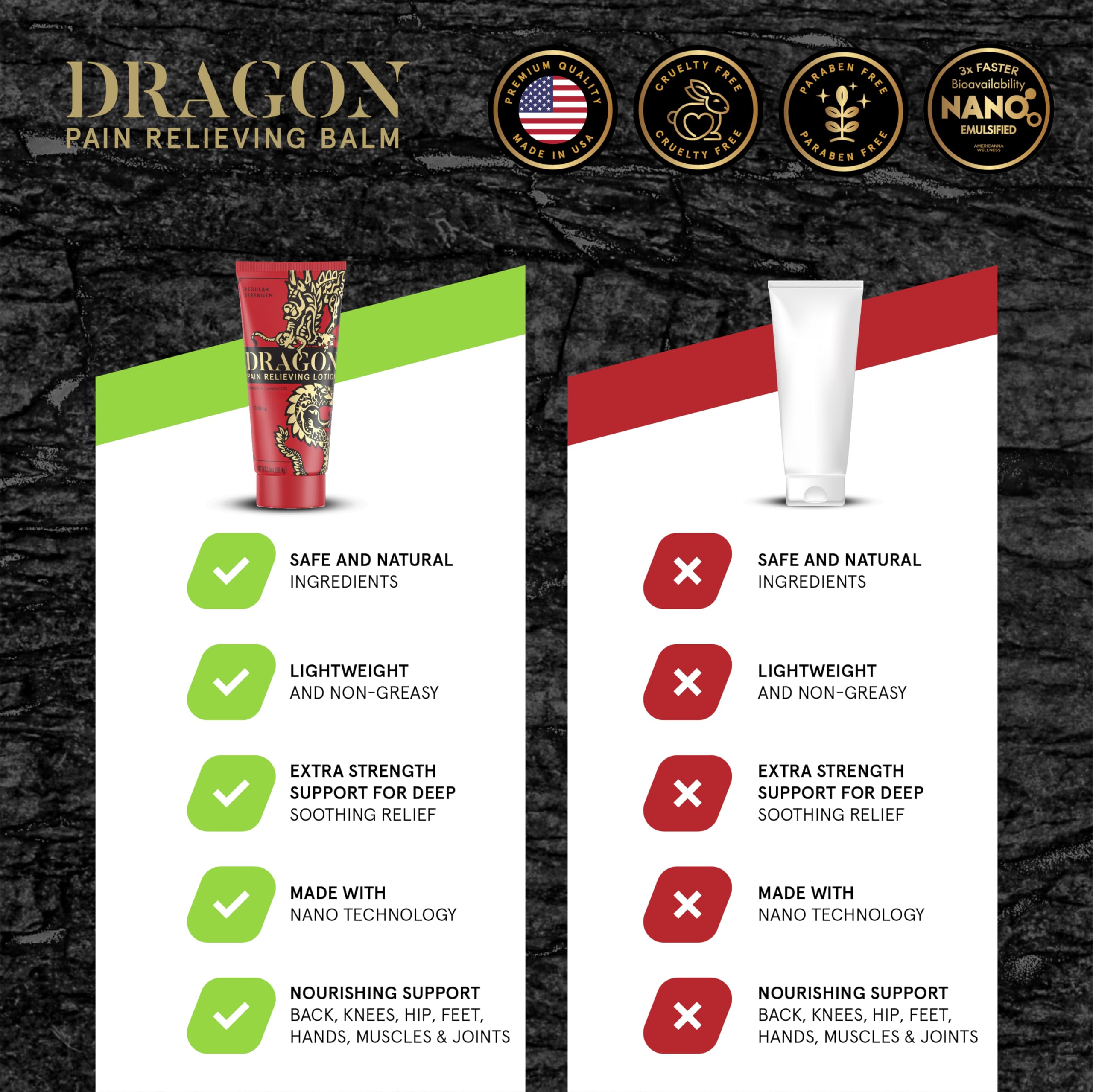 Americanna Wellness Dragon Lotion 3.4oz Regular Red Americanna Wellness Au supplements