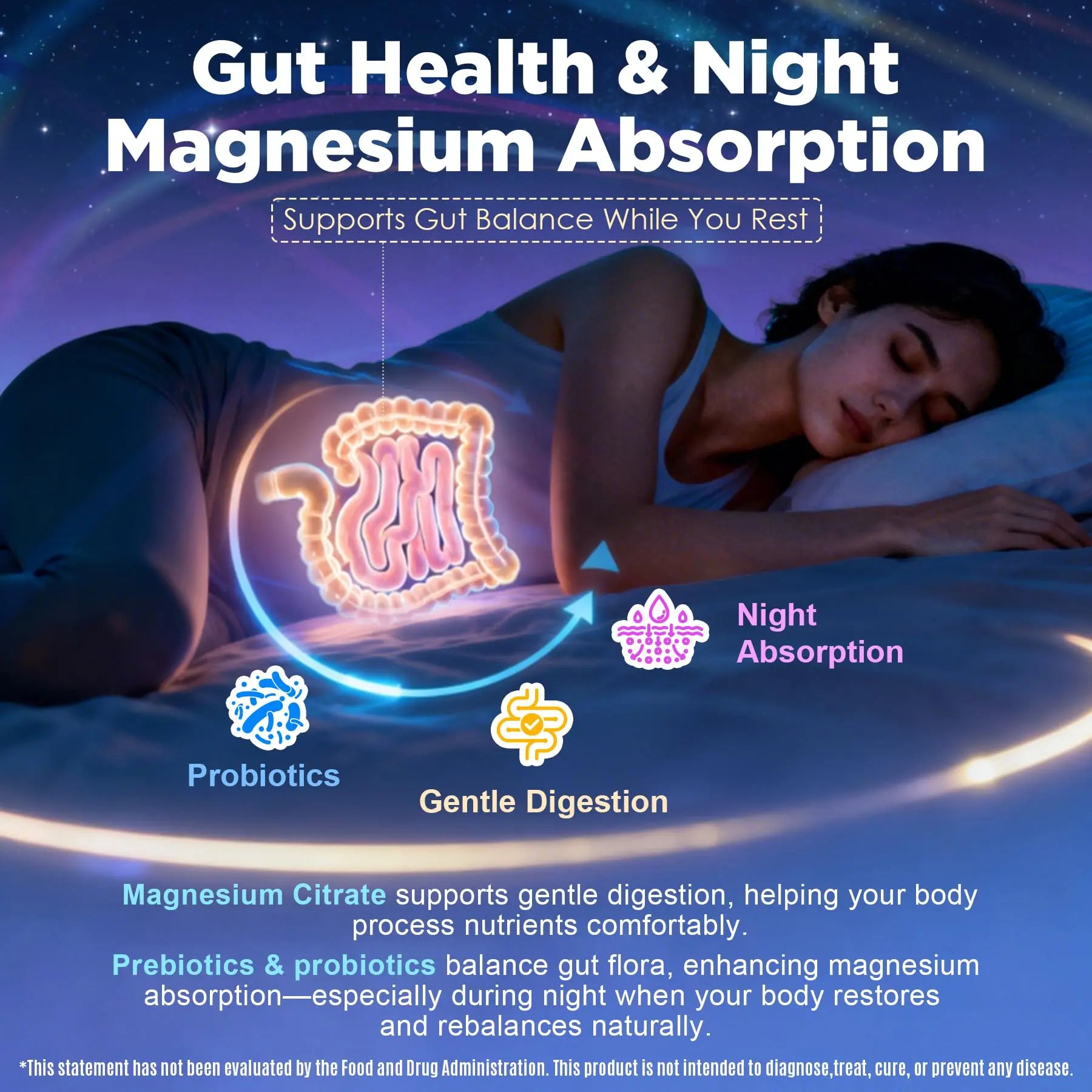 Full Spectrum Magnesium Glycinate Complex 21 in 1 Gummies for Deep Calm Sleep, 12 Forms Magnesium Citrate Malate Taurate Orotate for Women Men + Probiotics w/Ashwagandha, L-Theanine, GABA, 120Cts Nextdia Au supplements