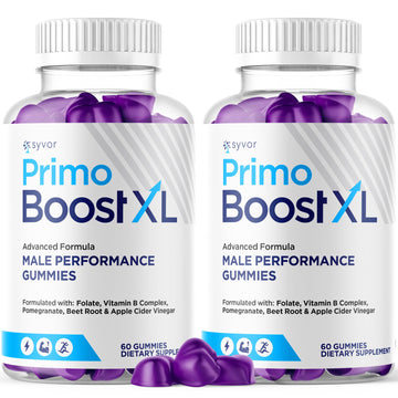 (2 Pack) Primo Boost XL Gummies, Official Primo Boost XL Gummys with All Natural Ingredients, Advanced PrimoBoost Health & Wellness Formula with Max Strength Active Lifestyle Vitamins (120 Gummies) Syvor Au supplements