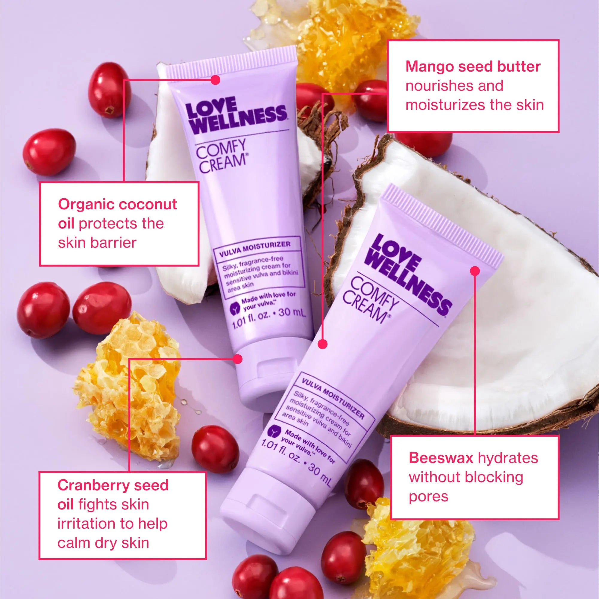Love Wellness Comfy Cream Vulva & Vaginal Moisturizer - 1.01 oz Love Wellness Au supplements