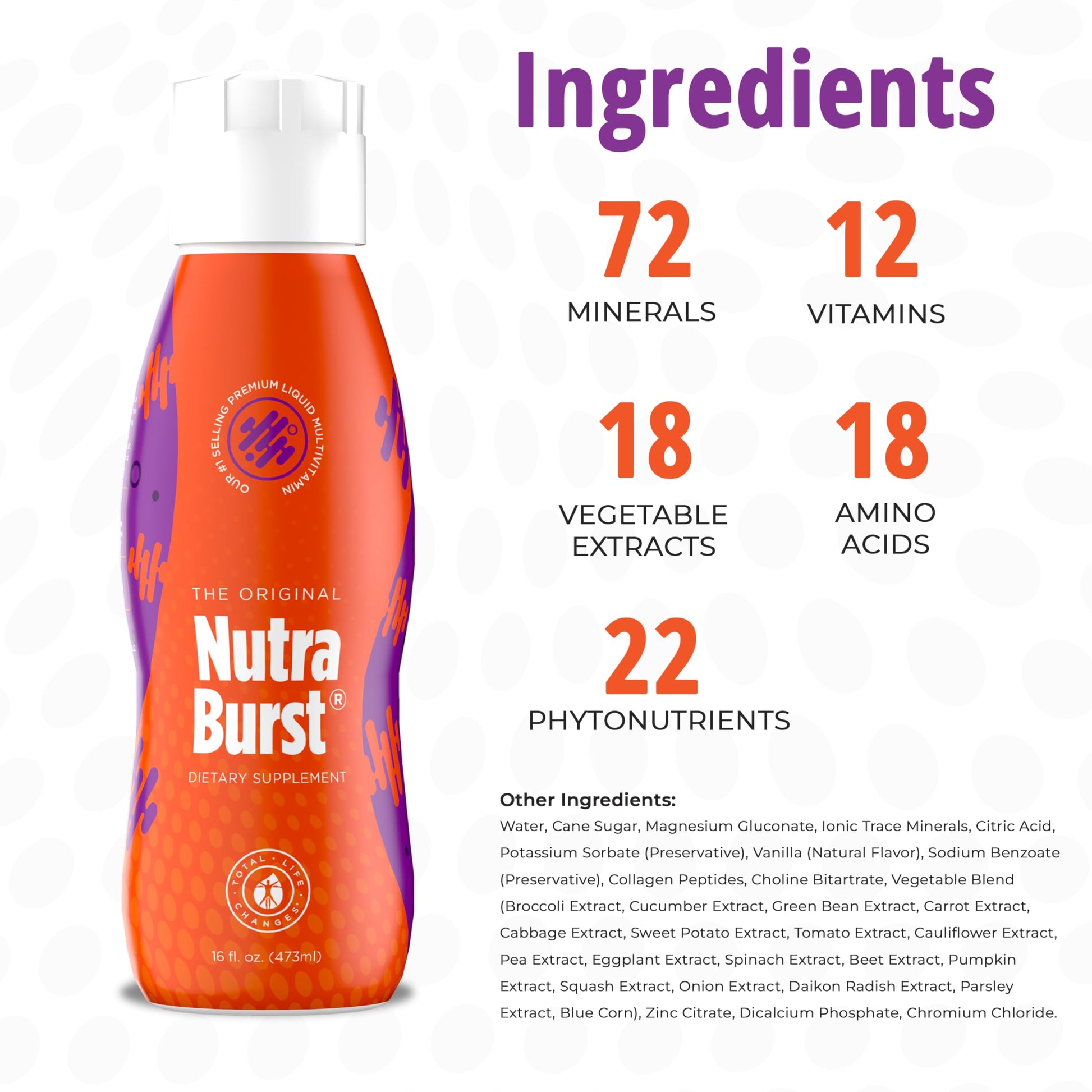 NutraBurst - Liquid Multivitamin, Daily Nutritional Support, Packed with Essential Vitamins and Minerals, 16 fl. oz NUTRA BURST Au supplements